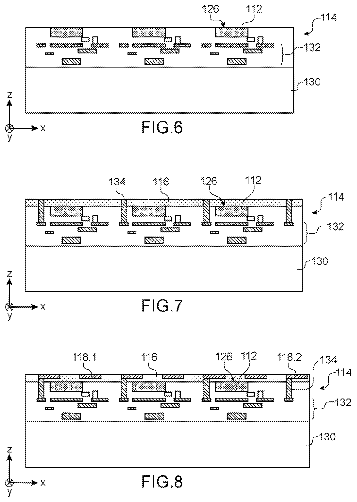 Patent US12426398 Figure 2 – Optoelectronic device with superimposed emissive and photodetector components