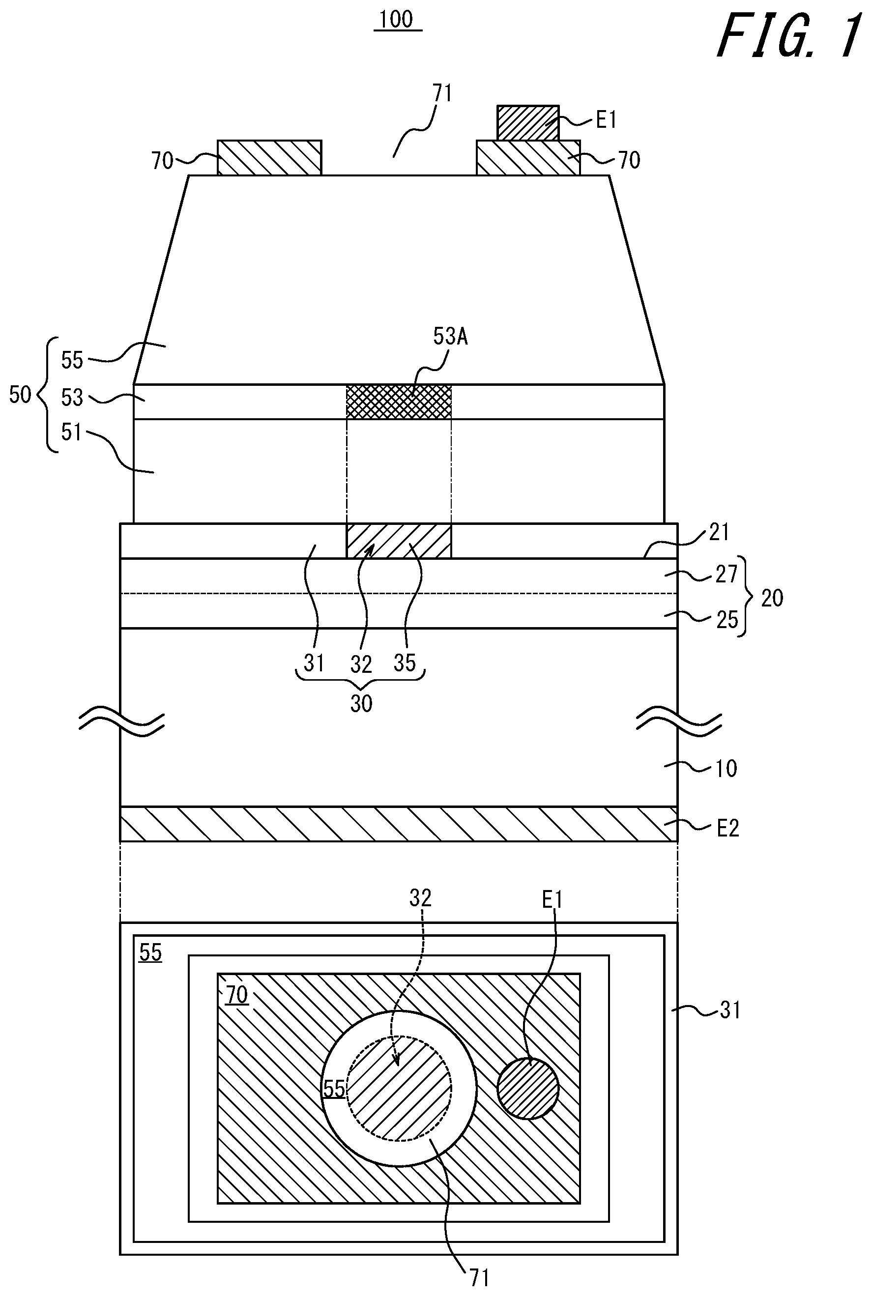 Patent US12426409 Figure 1 – Point source type light-emitting diode and manufacturing method thereof