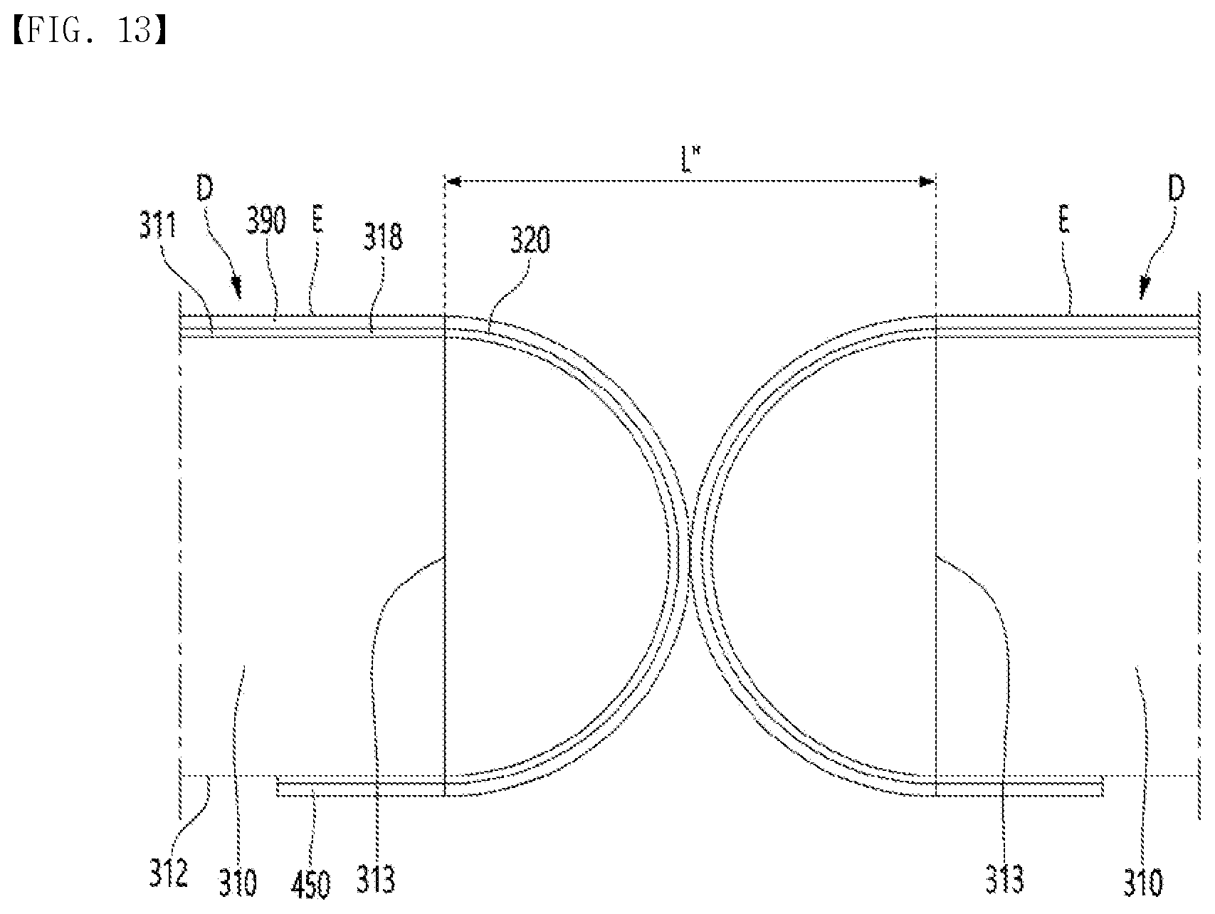 Patent US12426422 Figure 12 – Display device having support module on side surface of substrate