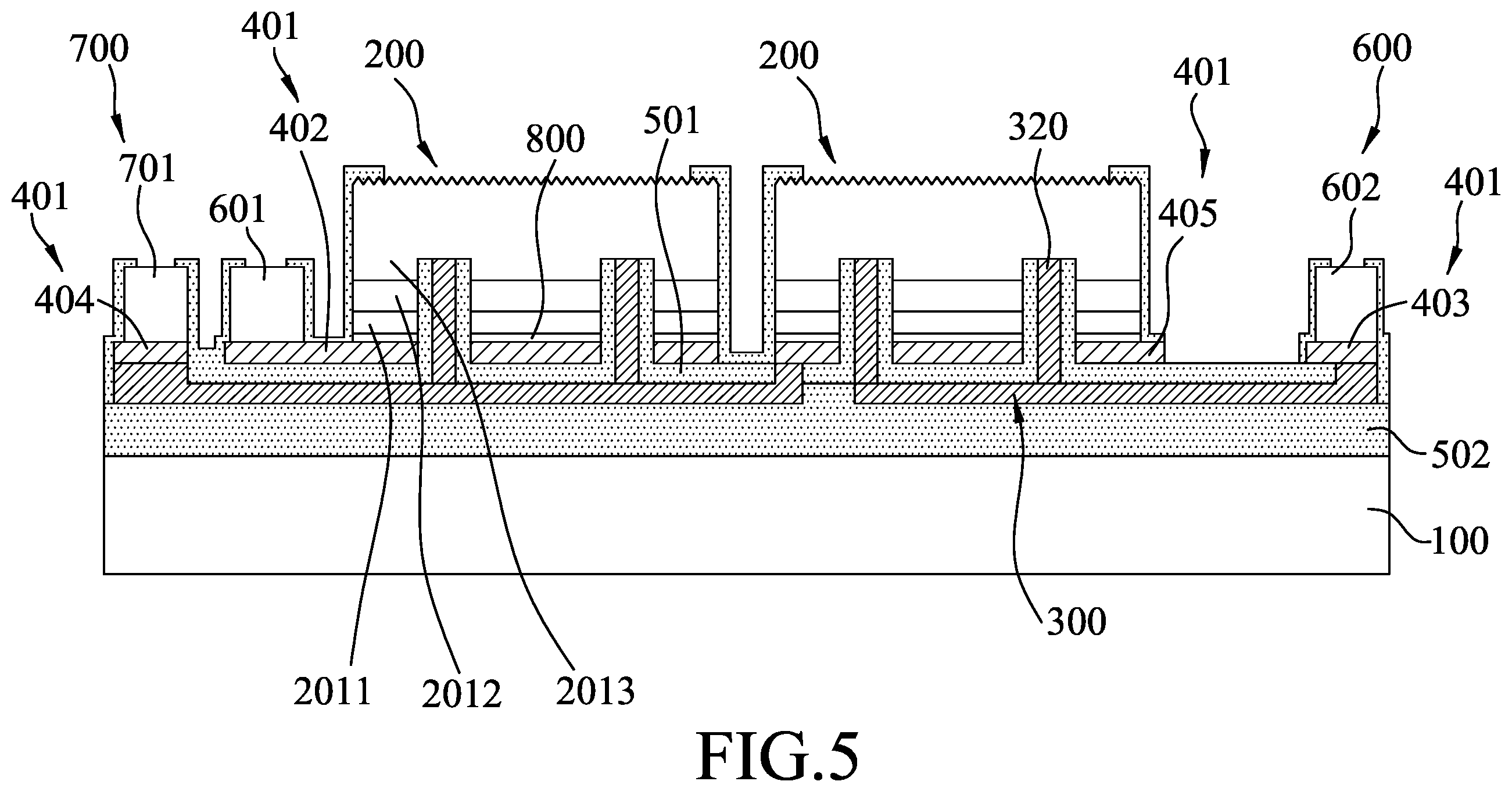 Patent US12426424 Figure 5 – Light-emitting device and method for making the same