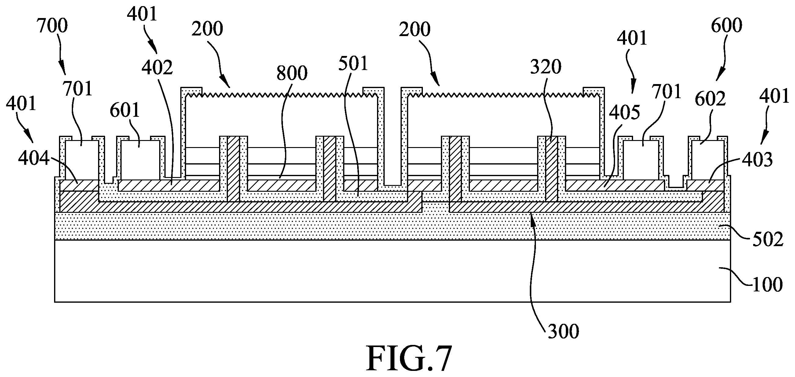 Patent US12426424 Figure 7 – Light-emitting device and method for making the same