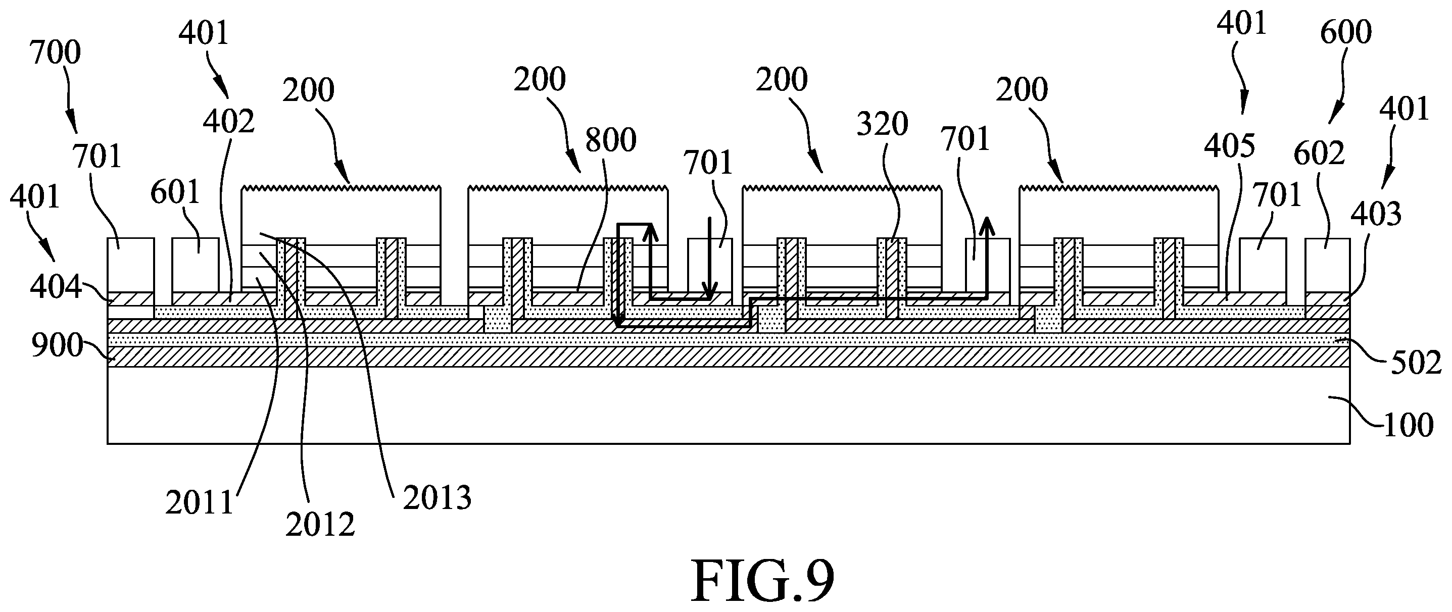 Patent US12426424 Figure 9 – Light-emitting device and method for making the same