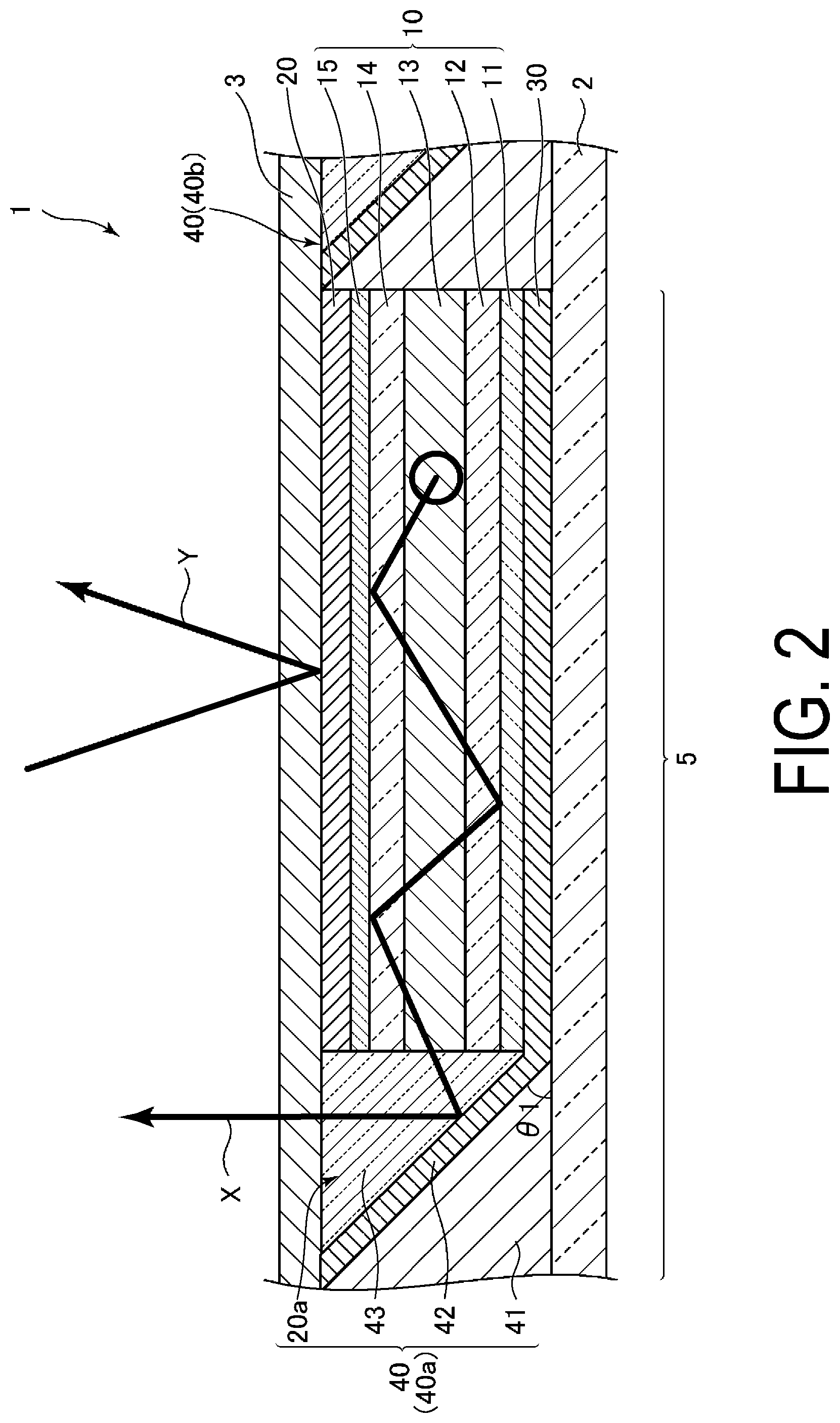Patent US12426430 Figure 2 – Display device that improves light extraction efficiency from light emitting element by functioning as a mirror