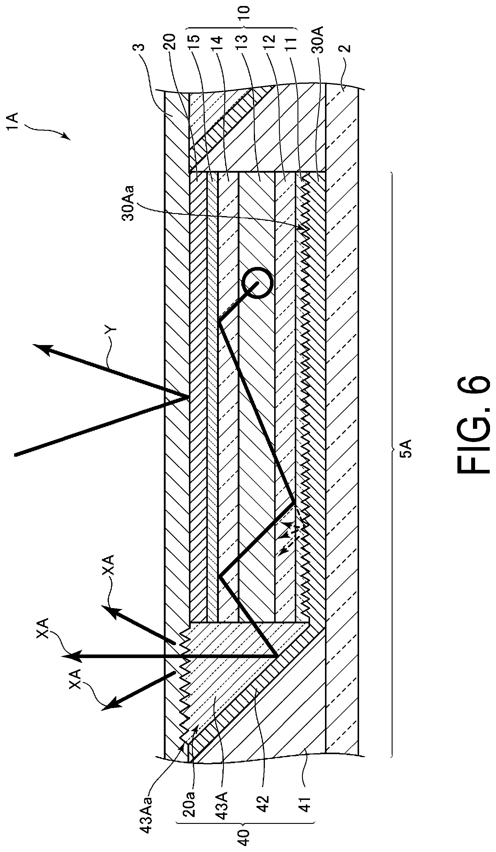 Patent US12426430 Figure 6 – Display device that improves light extraction efficiency from light emitting element by functioning as a mirror
