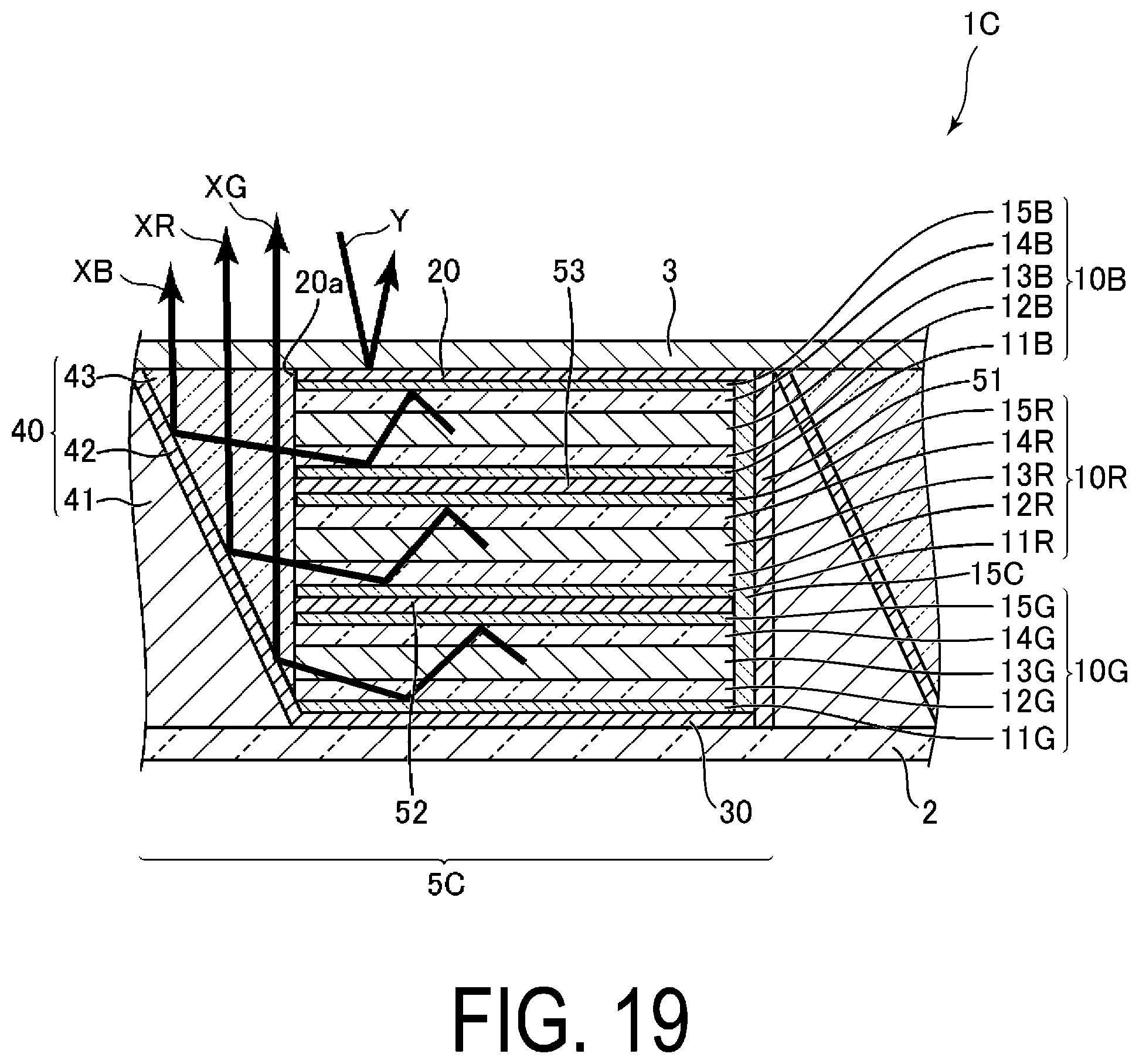 Patent US12426430 Figure 19 – Display device that improves light extraction efficiency from light emitting element by functioning as a mirror