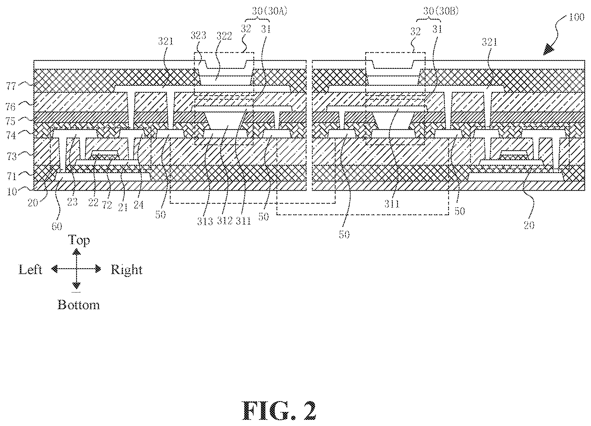 Patent US12426453 Figure 2 – Double-sided display panel and display device