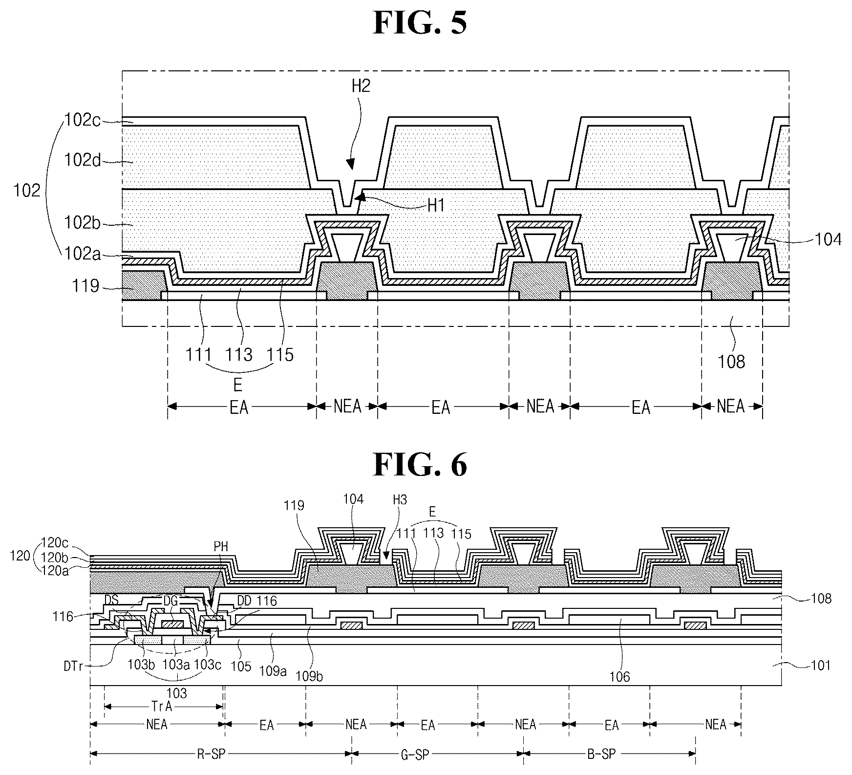 Patent US12426468 Figure 5 – Organic light emitting diode device