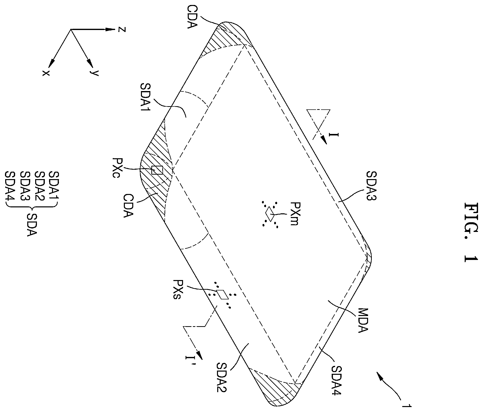 Patent US12426471 Figure 1 – Display panel and display apparatus including the same