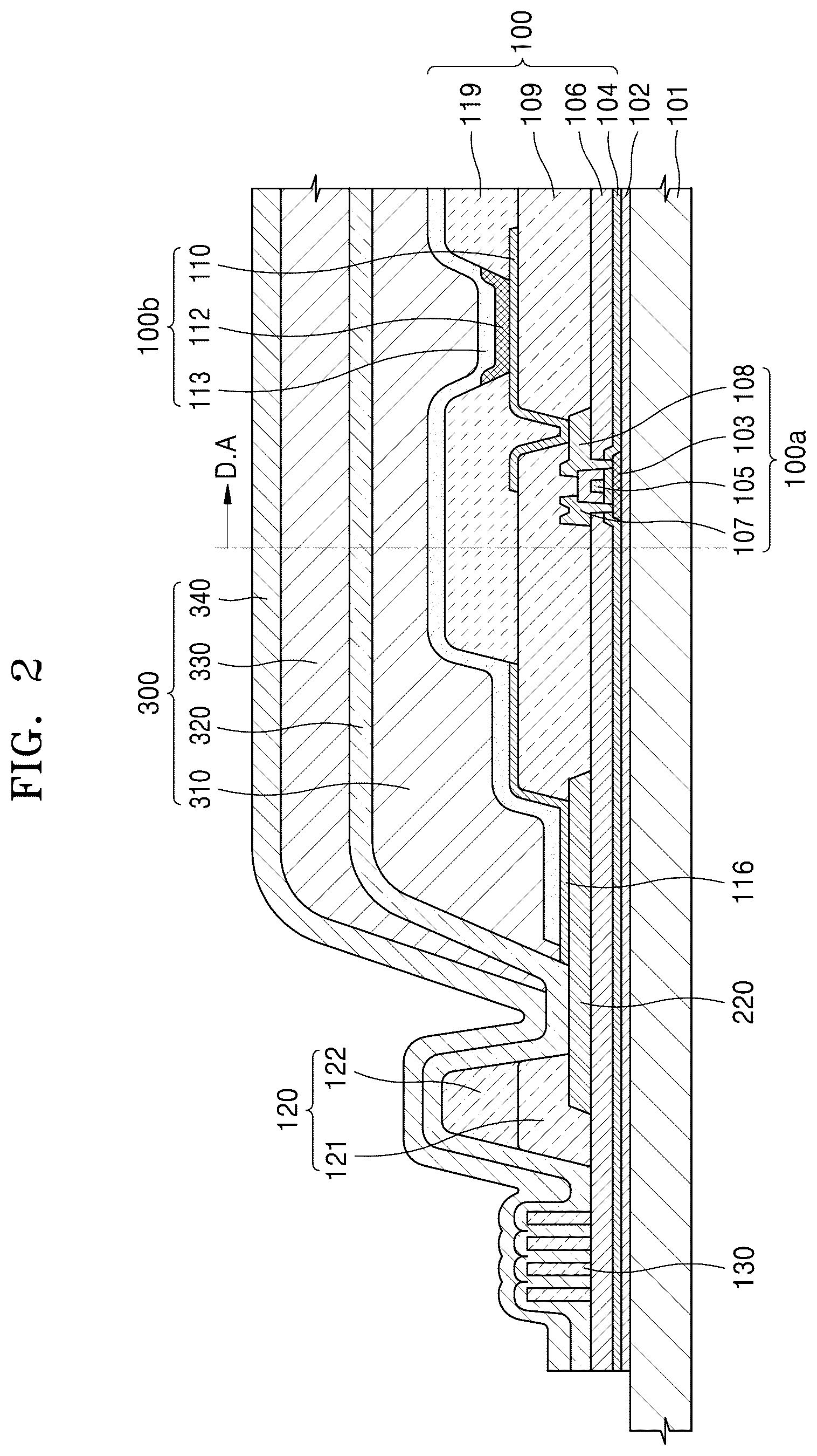 Patent US12426481 Figure 2 – Organic light-emitting display apparatus
