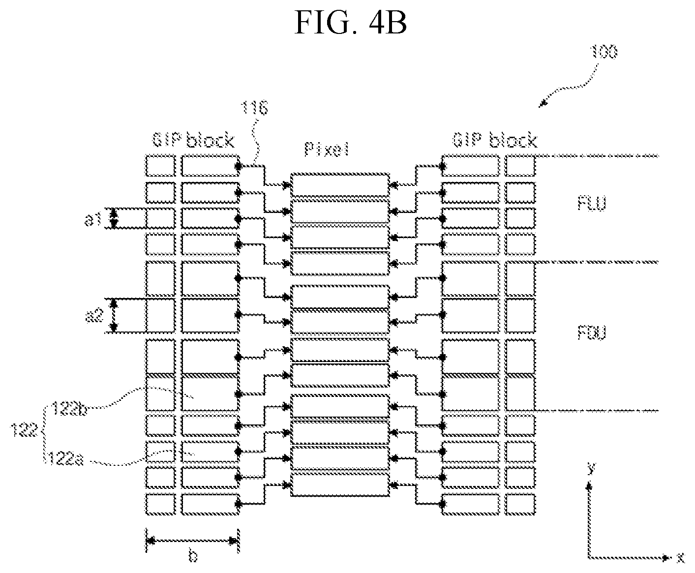 Patent US12426491 Figure 4 – GIP layout for folding display