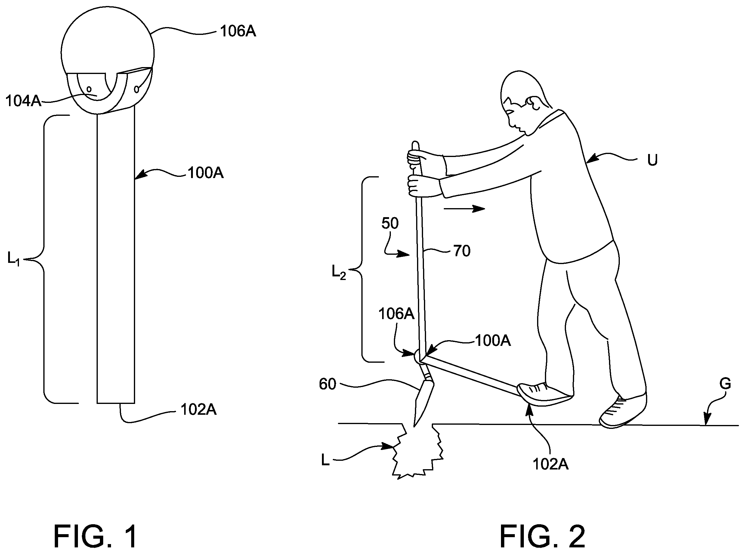 Patent US12426524 Figure 1 – Support aid for digging