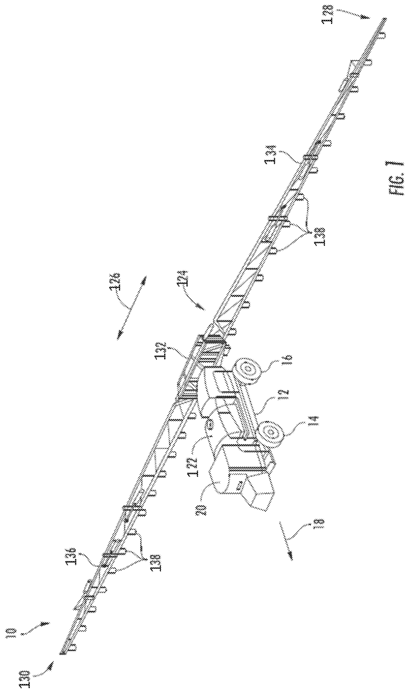 Patent US12426526 Figure 1 – Systems and methods for controlling a steer angle and steer angle state of a mitigation steering controller for an agricultural work vehicle