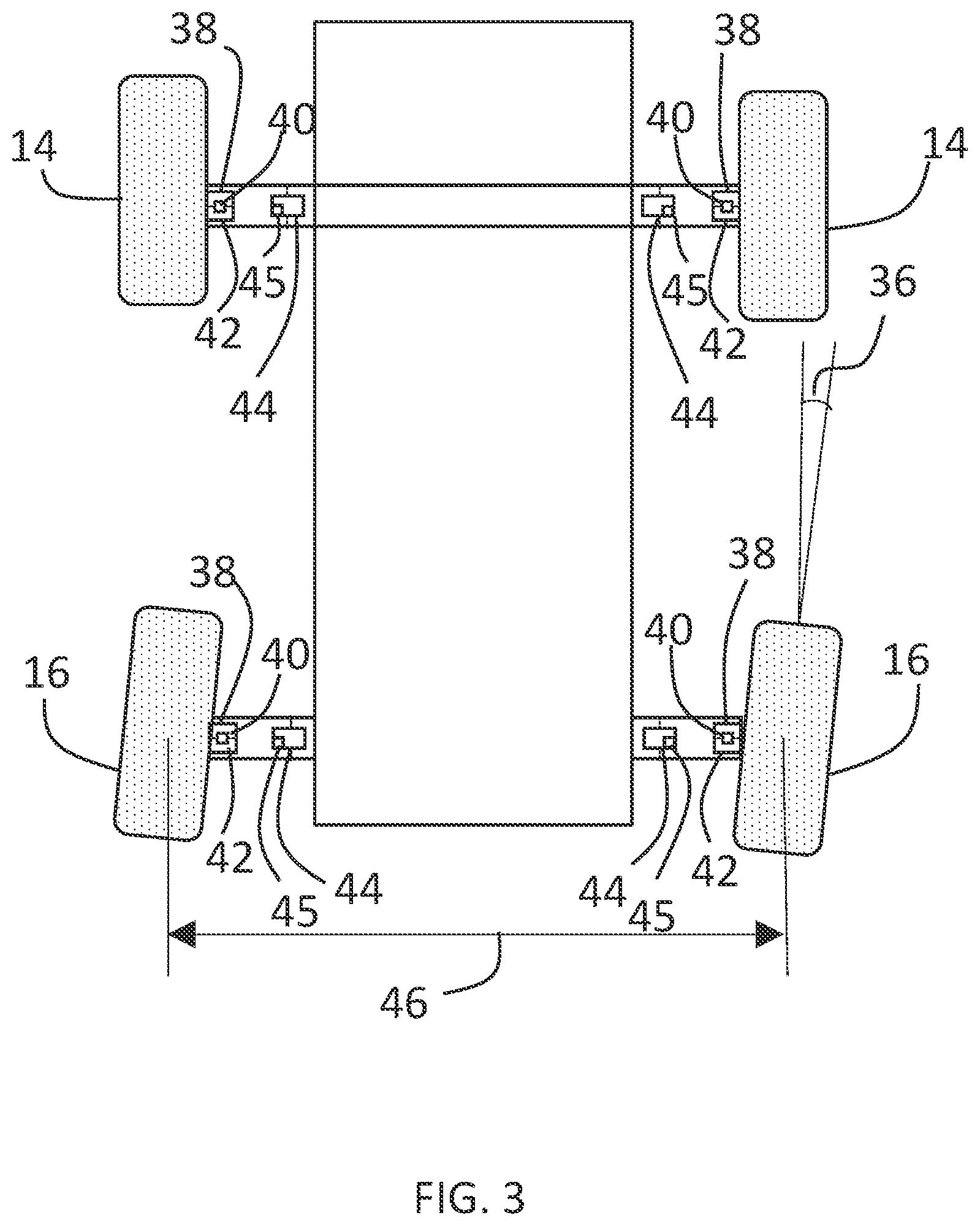 Patent US12426527 Figure 3 – Systems and methods for controlling a tread width and tread width state of a mitigation tread width controller for an agricultural work vehicle