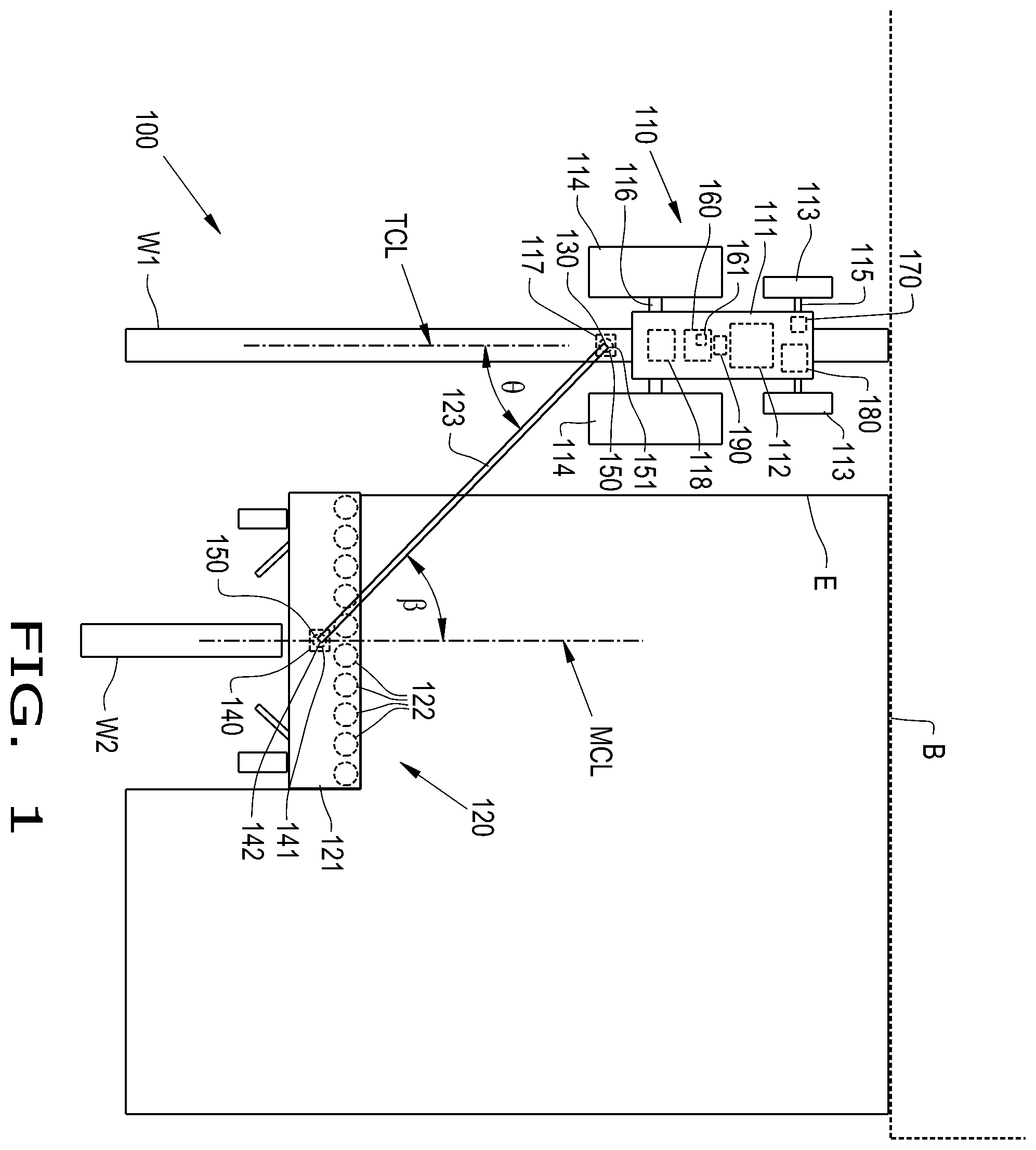 Patent US12426536 Figure 1 – Center pivot mower system with end of row mower adjustment