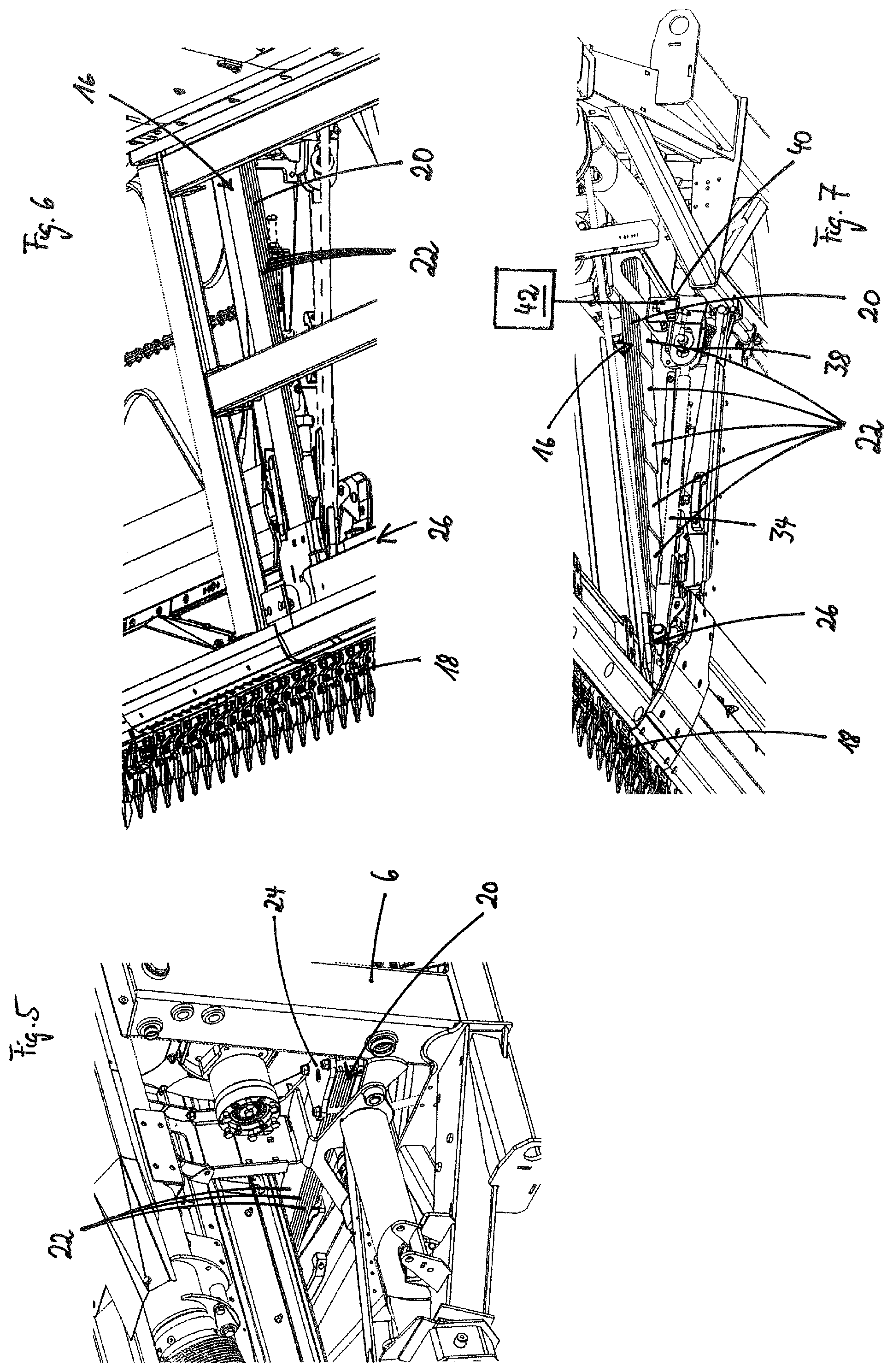 Patent US12426539 Figure 5 – Cutting mechanism with leaf spring assembly as a cutting element support