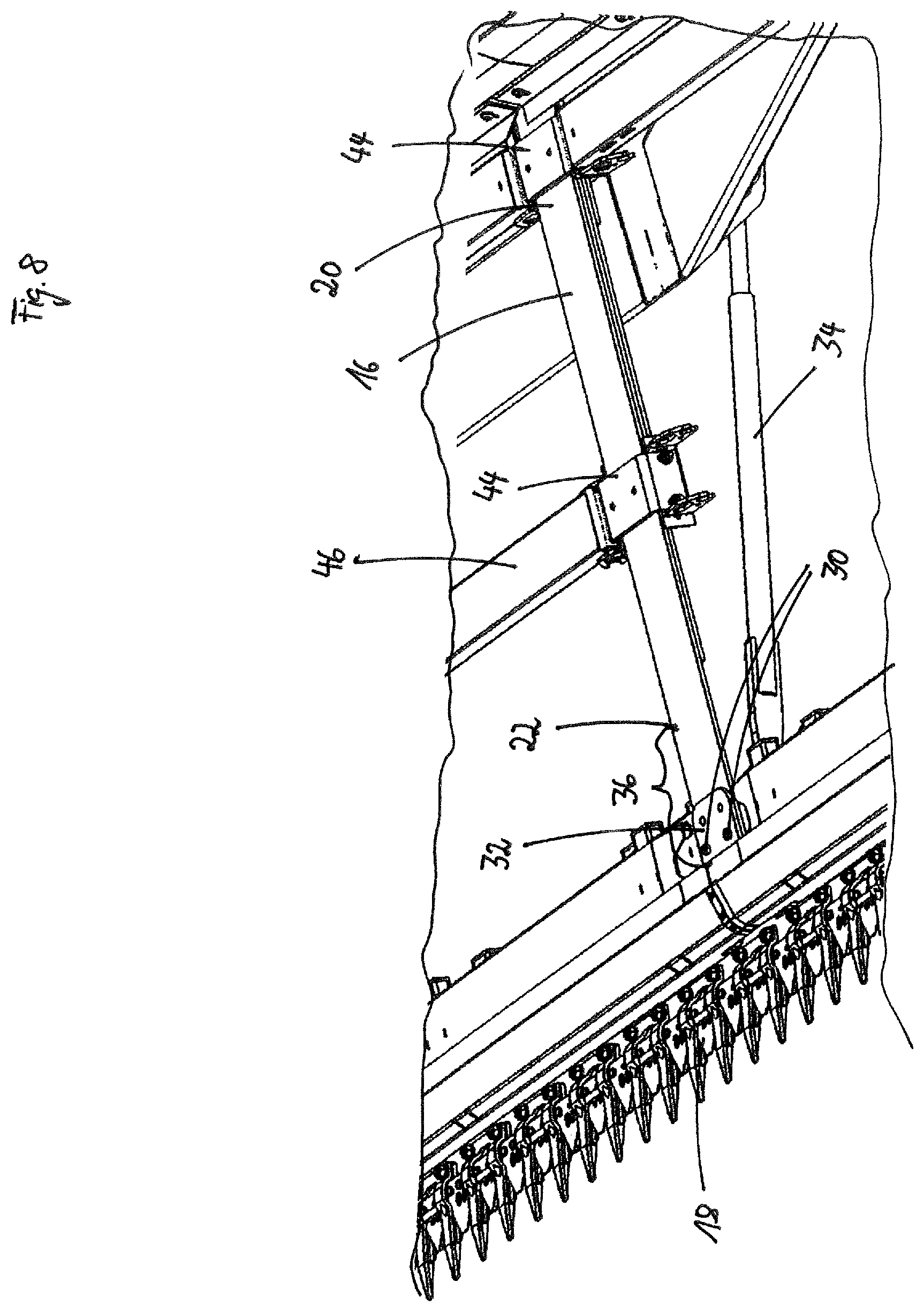 Patent US12426539 Figure 6 – Cutting mechanism with leaf spring assembly as a cutting element support