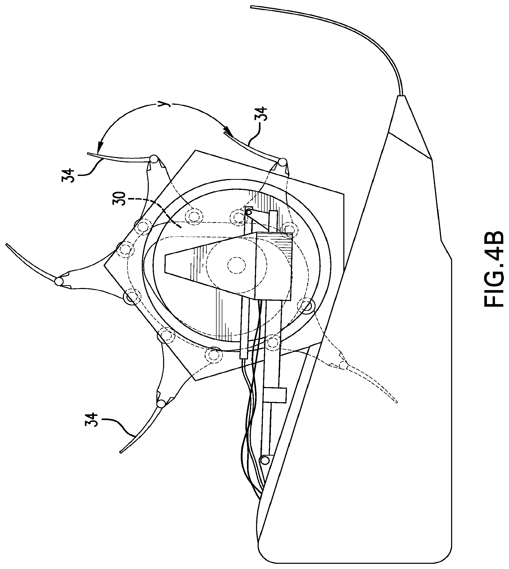 Patent US12426541 Figure 6 – Harvesting cam reel with convertible transport mode