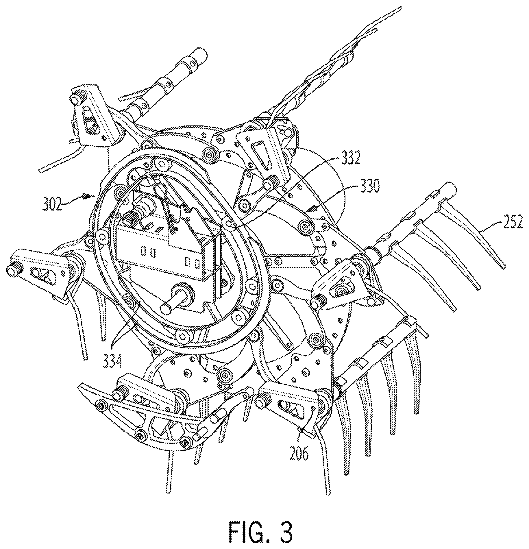Patent US12426542 Figure 3 – Harvester reel having adjustable tine bars and method for resetting same