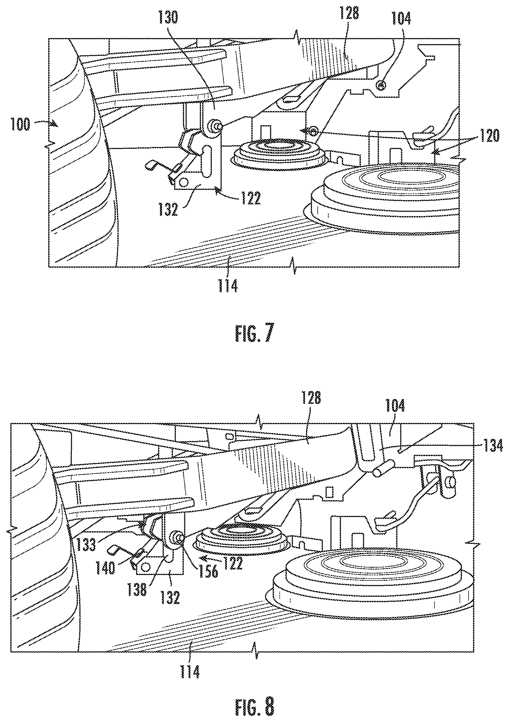Patent US12426543 Figure 4 – Lawn mowers, detachable mower decks, and methods associated therewith