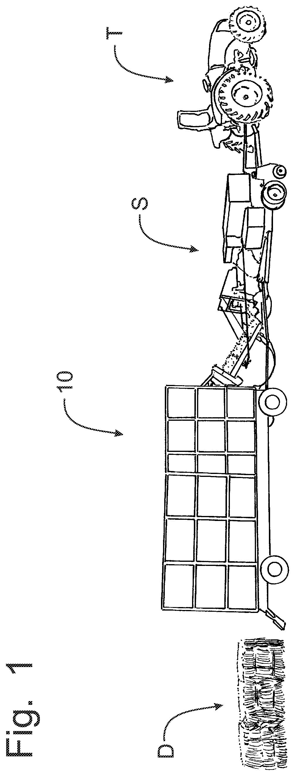 Patent US12426546 Figure 1 – Bale handler for small rectangular bales
