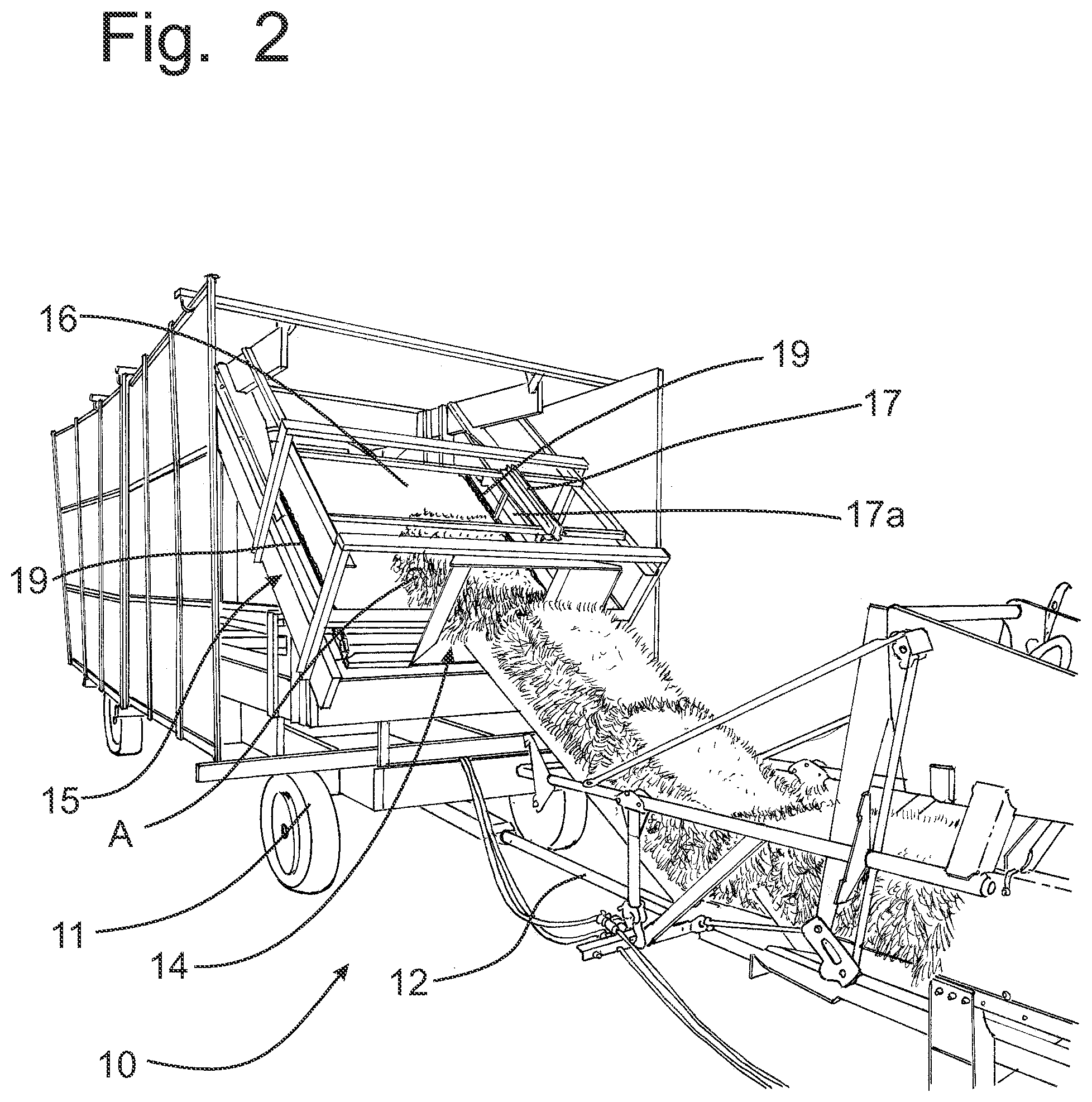 Patent US12426546 Figure 2 – Bale handler for small rectangular bales