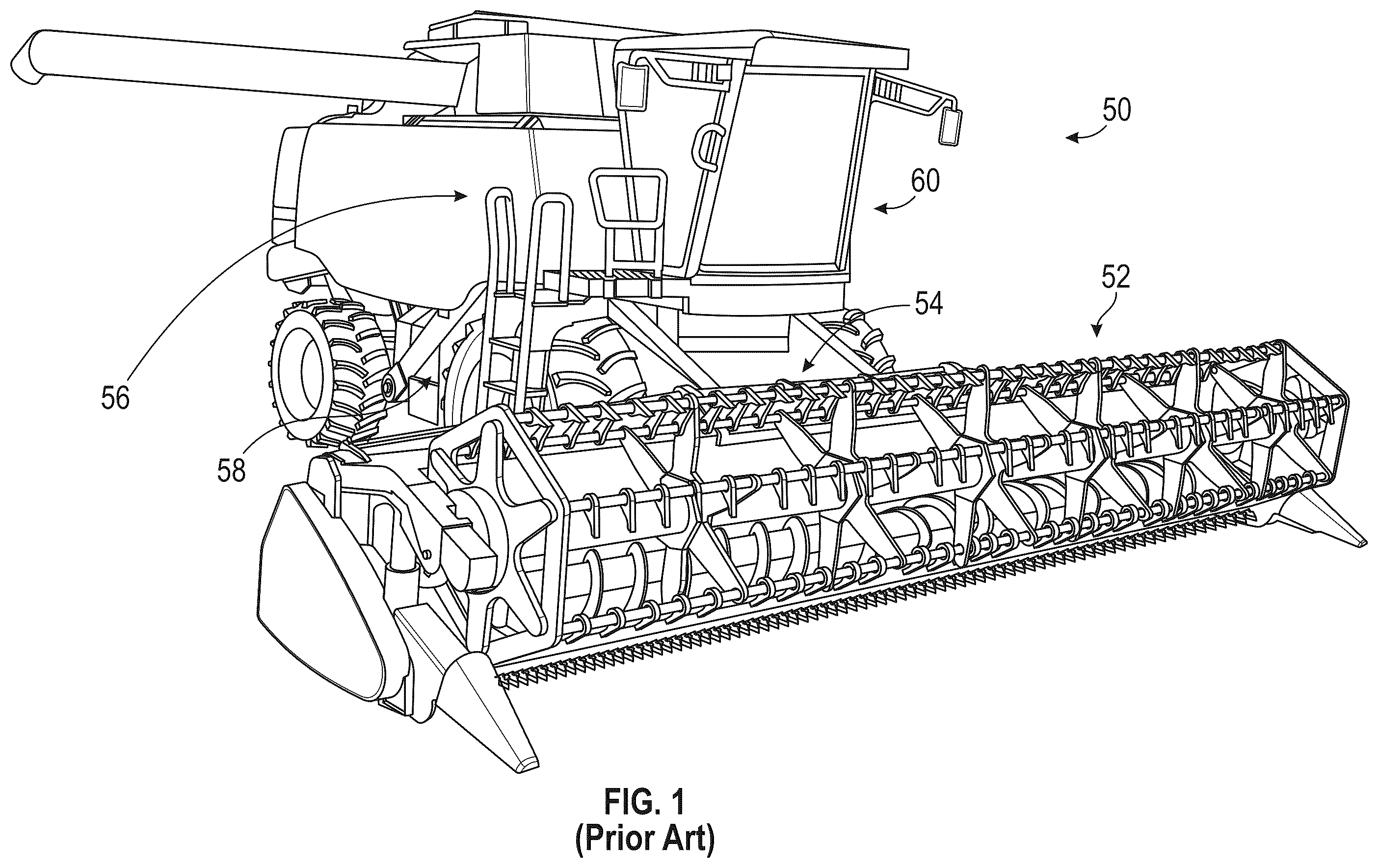 Patent US12426548 Figure 1 – Systems for regulating the flow of material other than grain through common concaves while simultaneously equalizing the flow of grain through common concaves