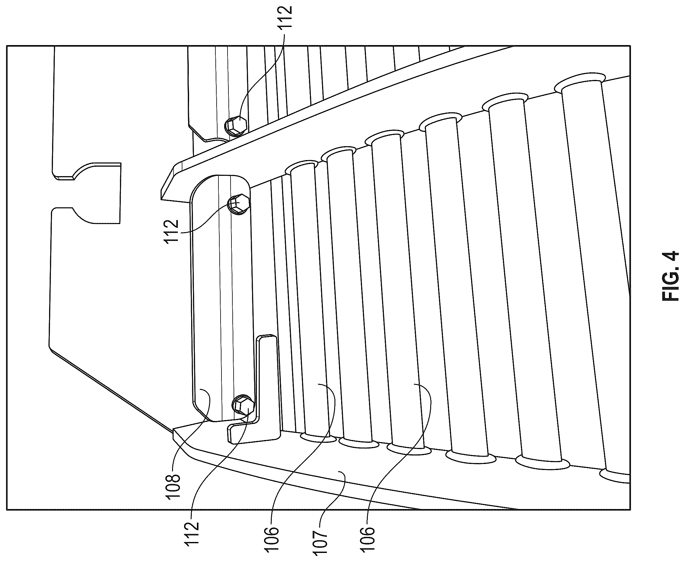 Patent US12426548 Figure 4 – Systems for regulating the flow of material other than grain through common concaves while simultaneously equalizing the flow of grain through common concaves