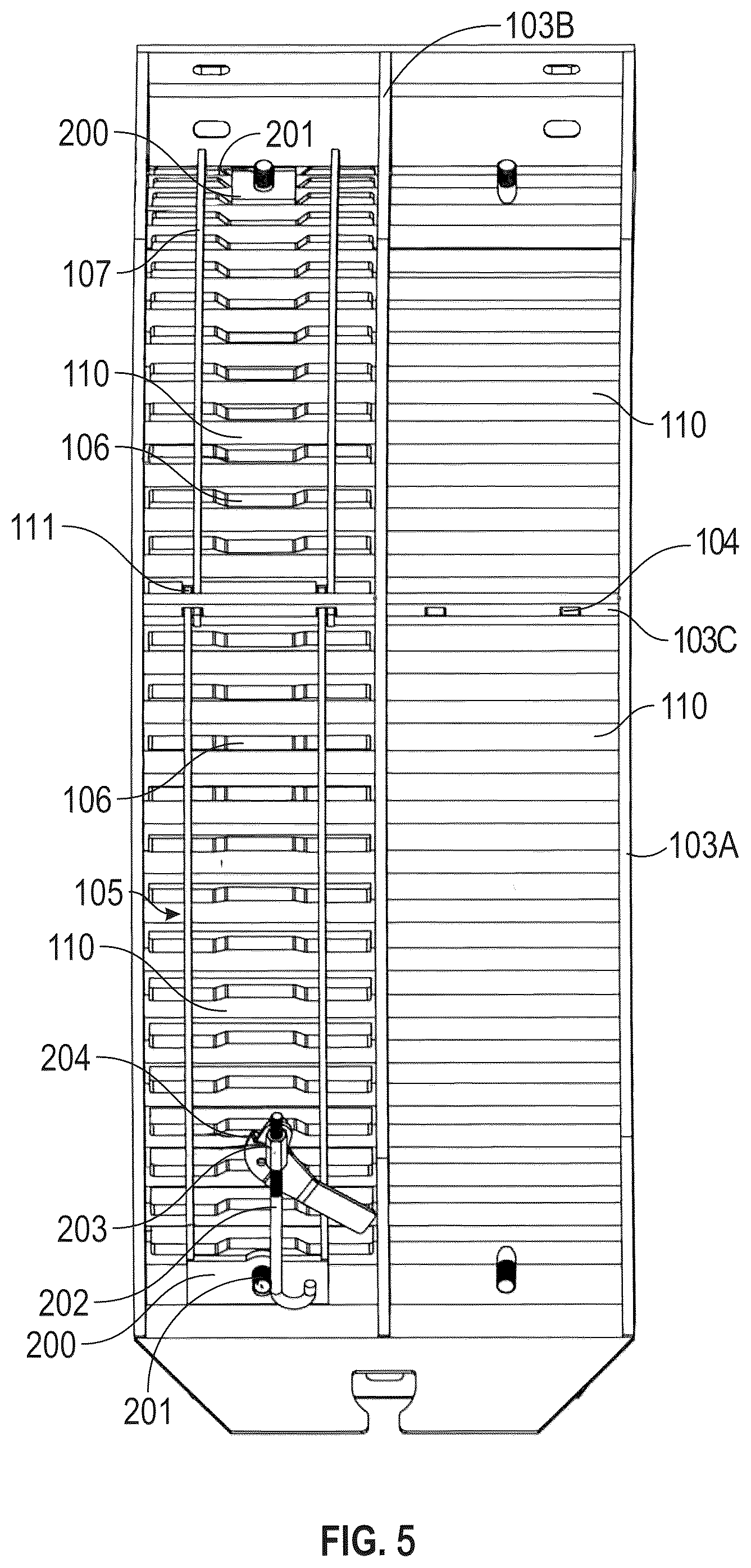 Patent US12426548 Figure 5 – Systems for regulating the flow of material other than grain through common concaves while simultaneously equalizing the flow of grain through common concaves