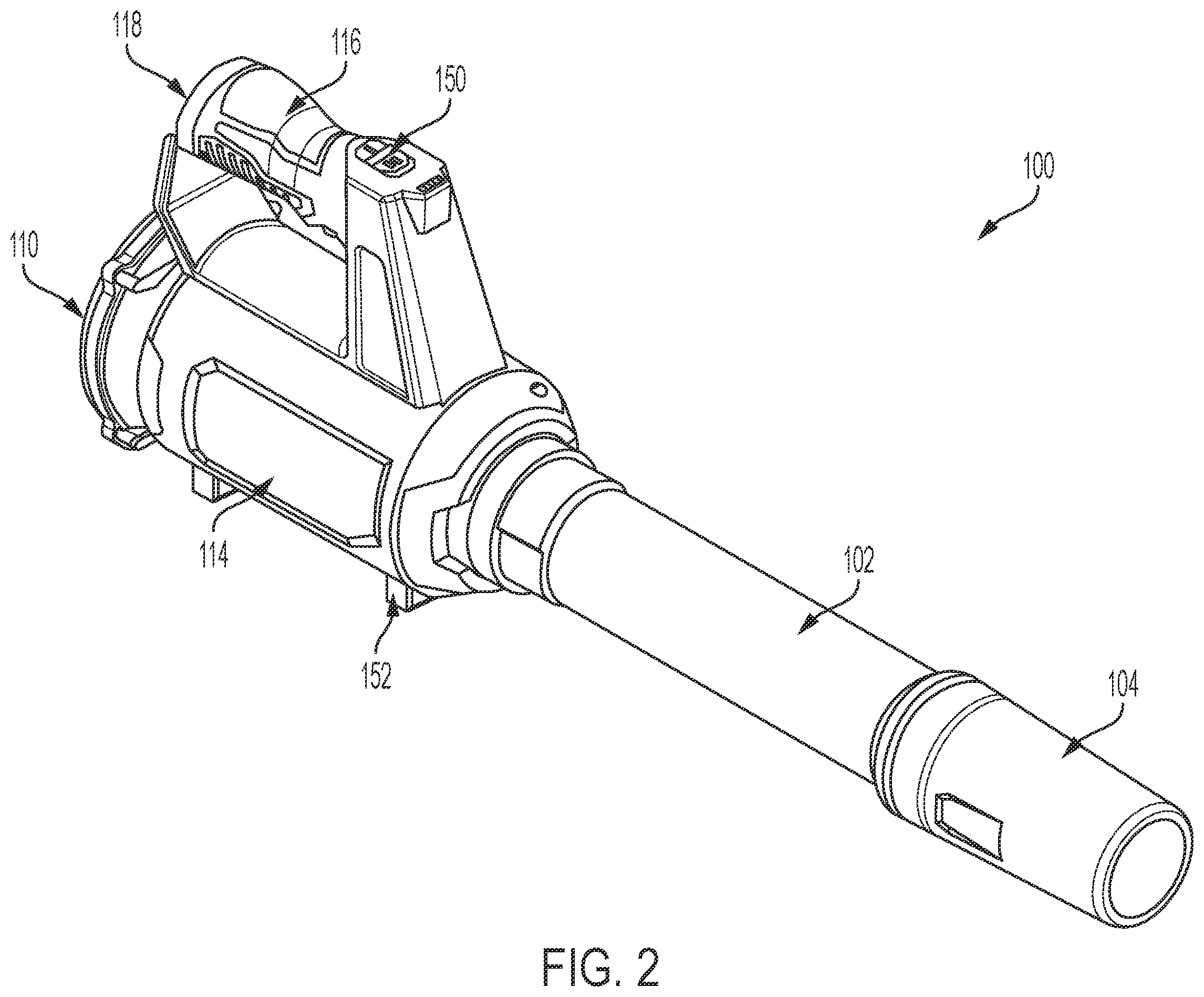 Patent US12426552 Figure 2 – Handheld blower