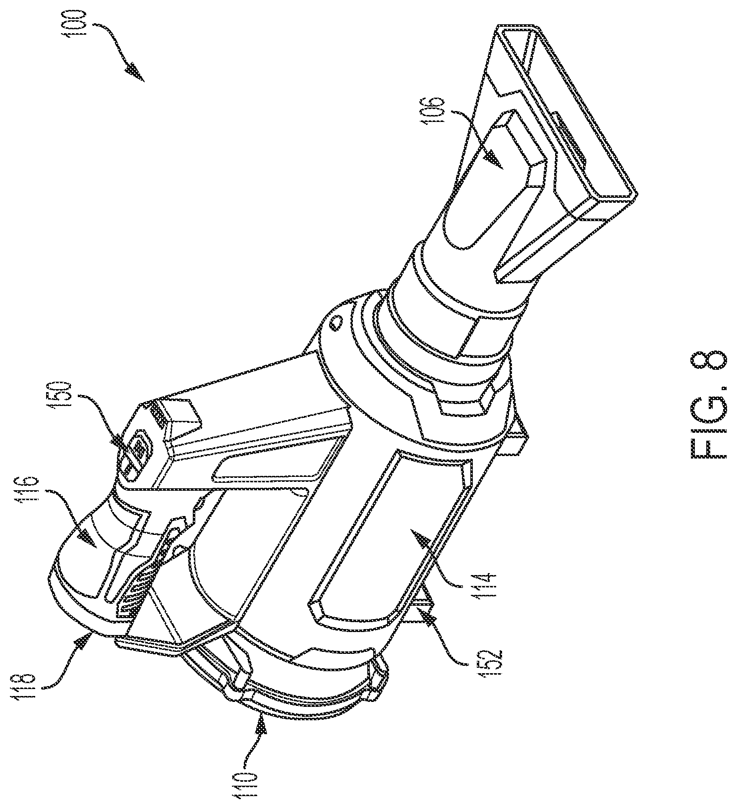 Patent US12426552 Figure 8 – Handheld blower