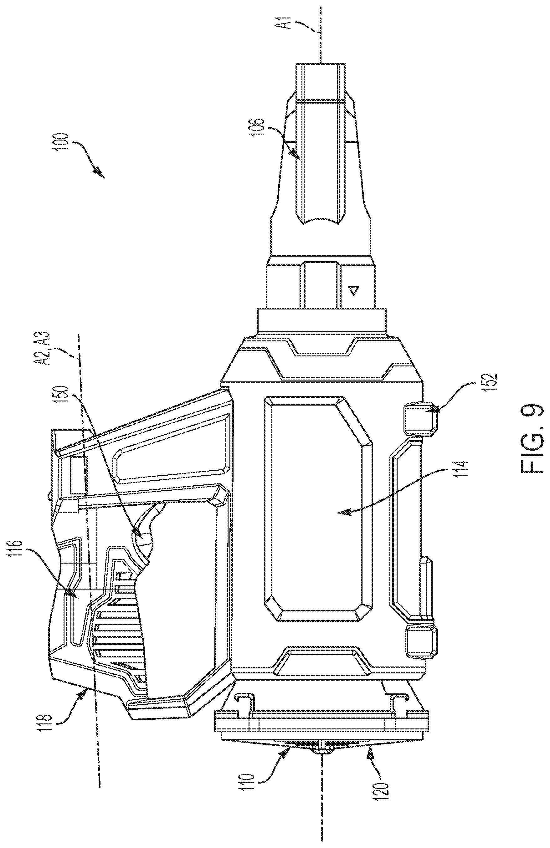Patent US12426552 Figure 9 – Handheld blower