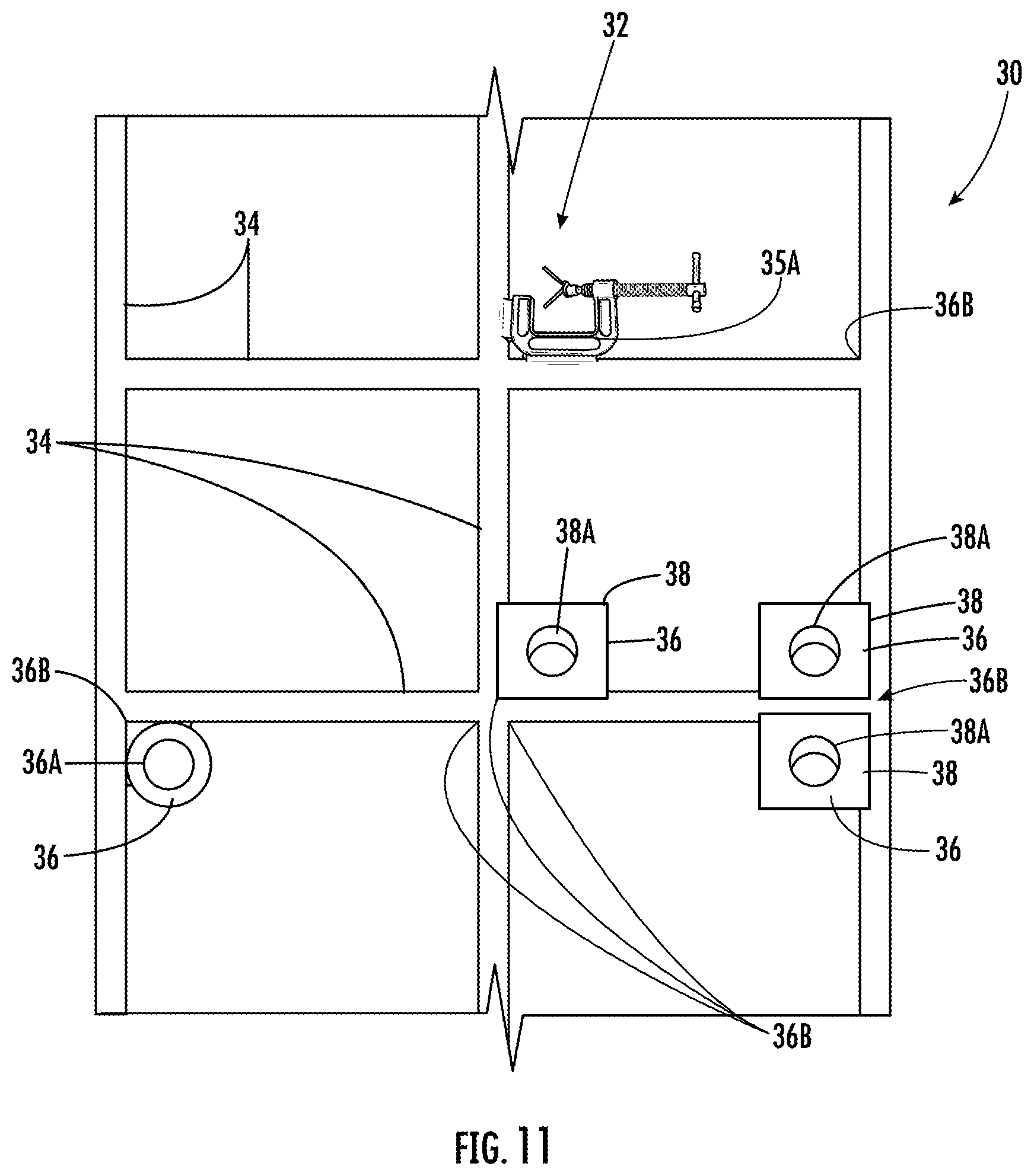Patent US12426553 Figure 11 – Platforms, platform systems, safety grates and related methods for installation of vegetation-based remediation systems