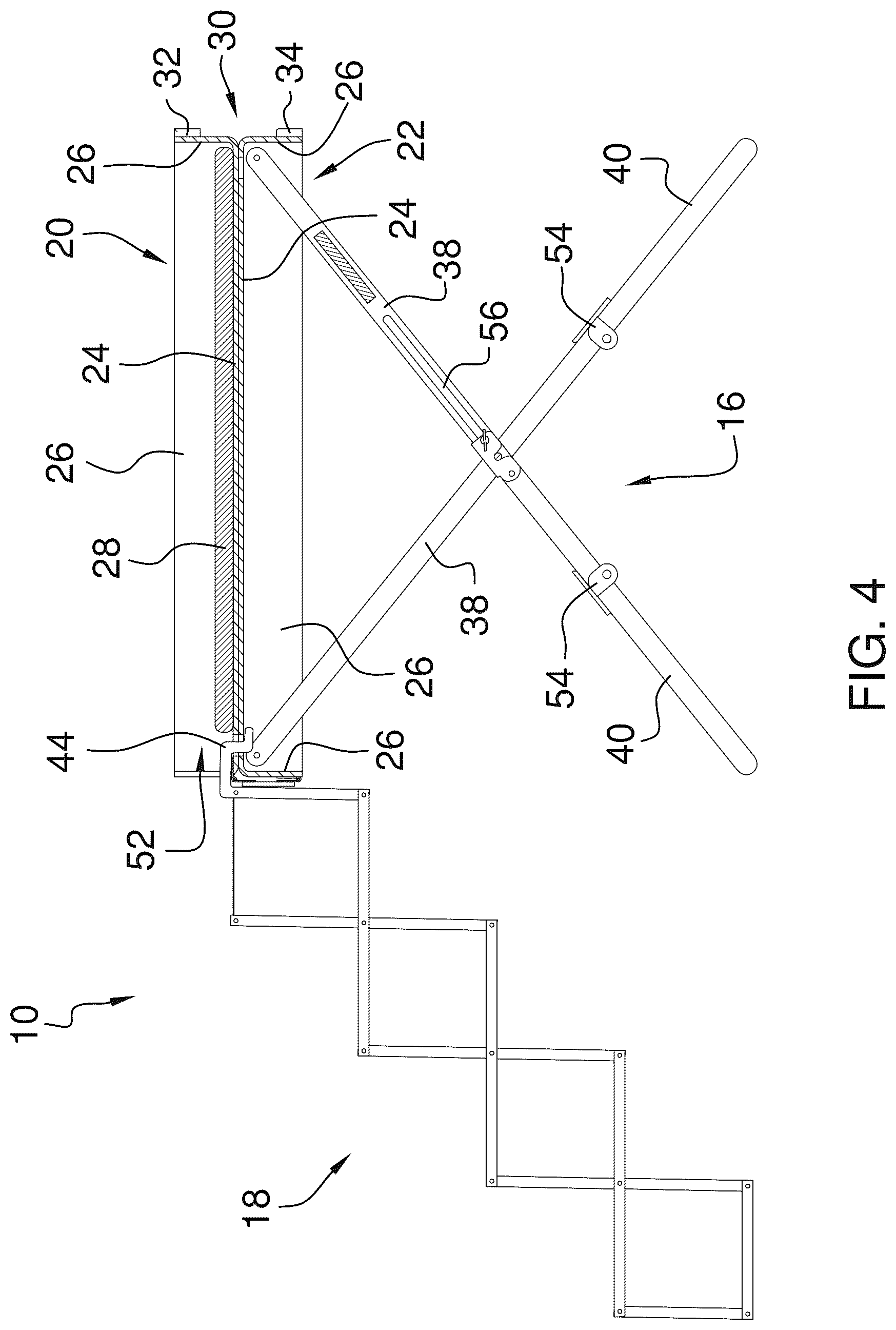 Patent US12426570 Figure 4 – Collapsible pet bed