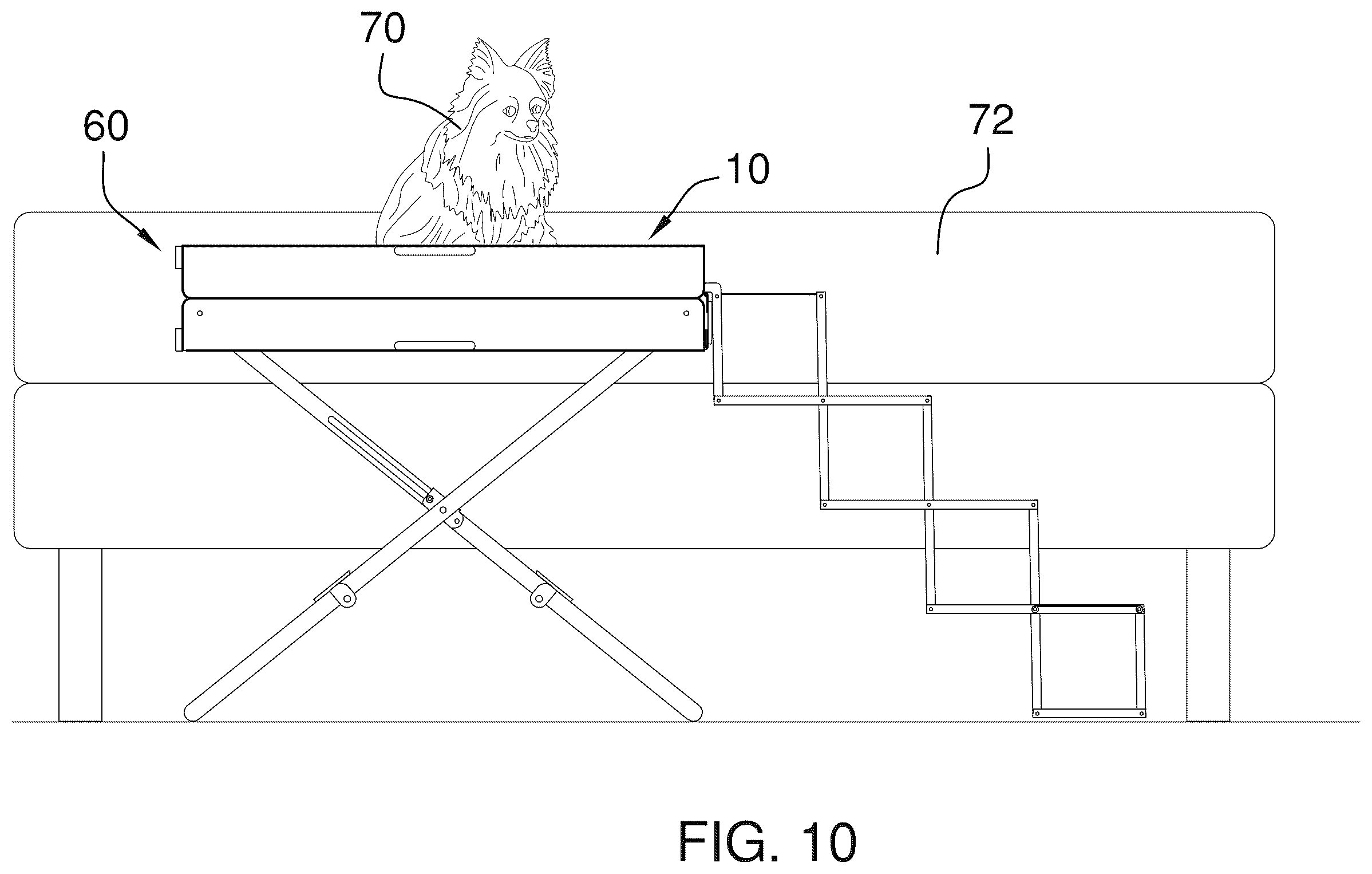 Patent US12426570 Figure 9 – Collapsible pet bed