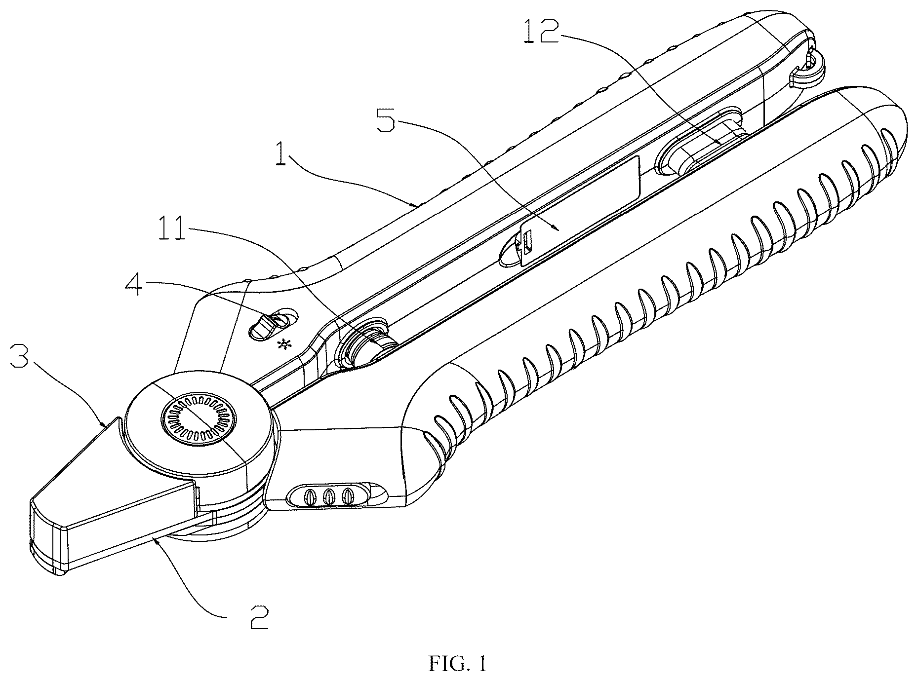 Patent US12426574 Figure 1 – Animal toenail knife capable of emitting light and being stored