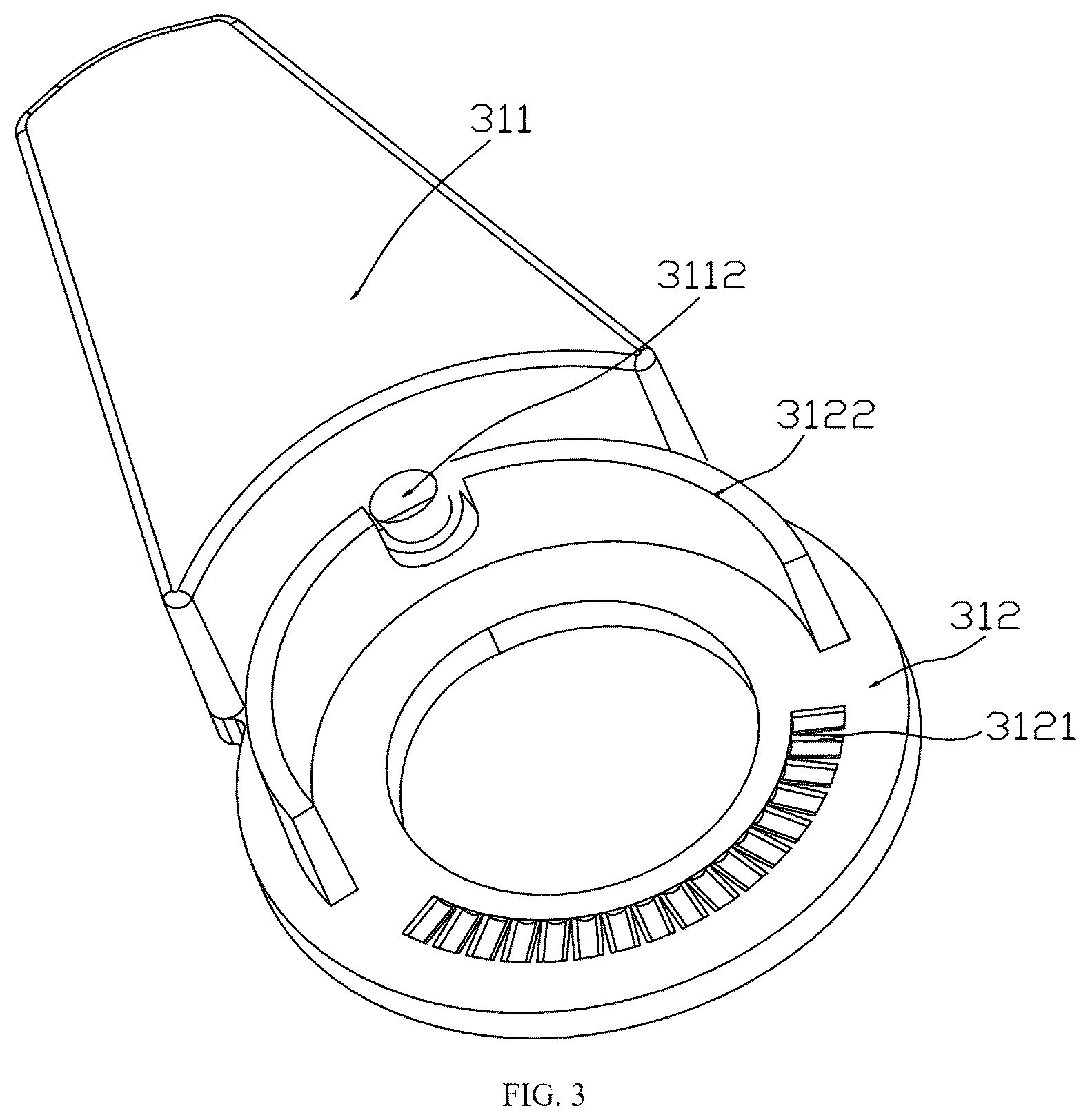 Patent US12426574 Figure 3 – Animal toenail knife capable of emitting light and being stored