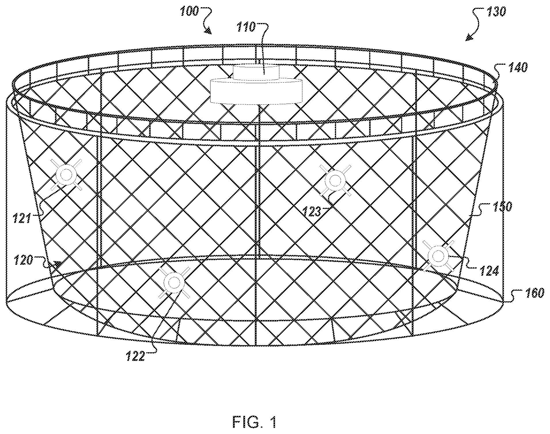 Patent US12426577 Figure 1 – Underwater net monitoring device