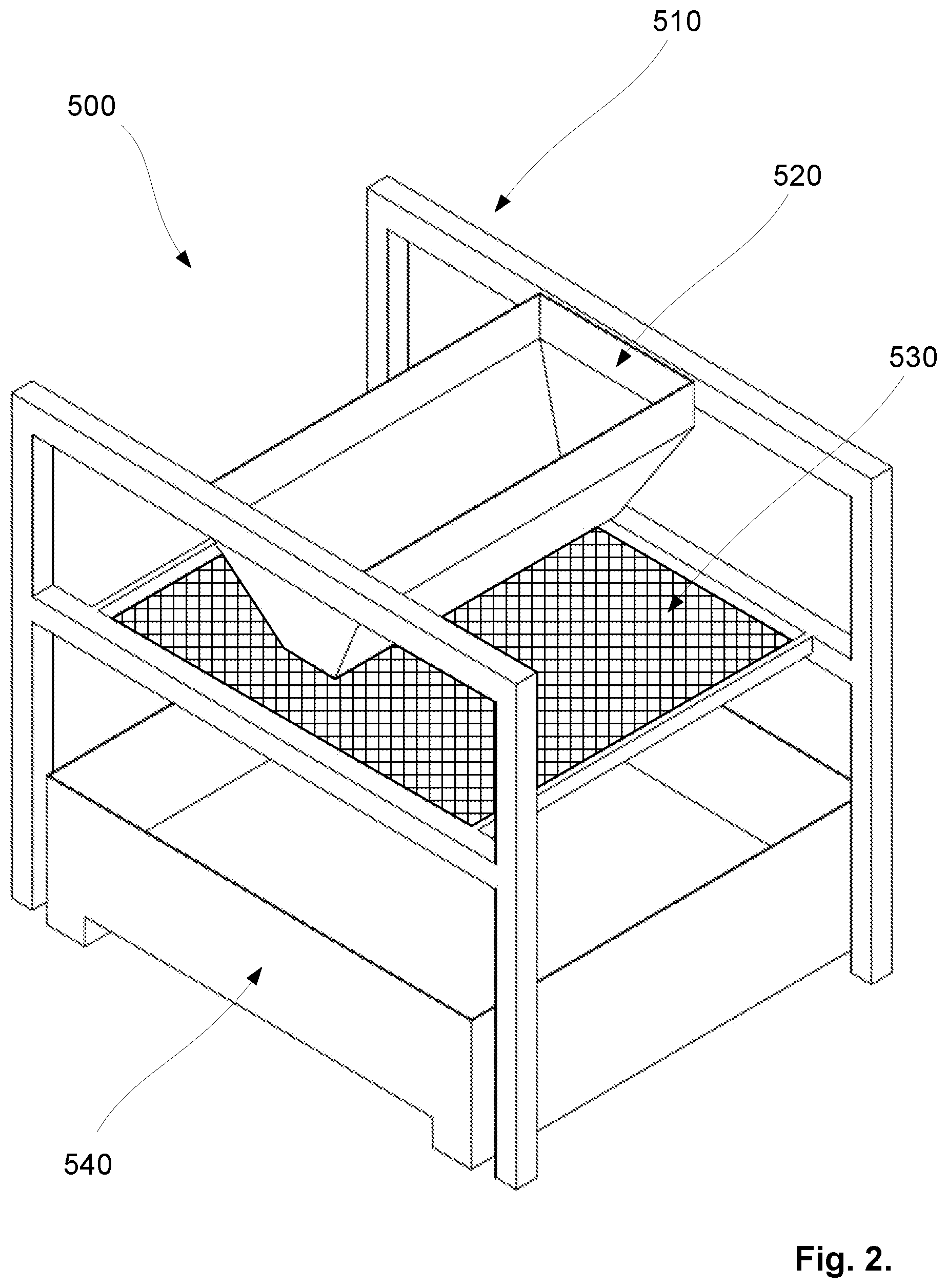 Patent US12426580 Figure 4 – System for polychaete production comprising a retrievable tray, and method for polychaete production