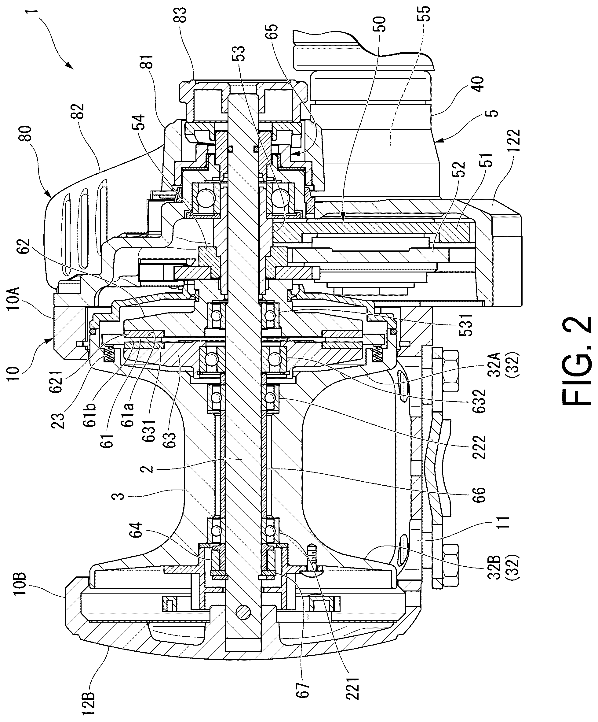 Patent US12426584 Figure 2 – Dual-bearing reel for fishing