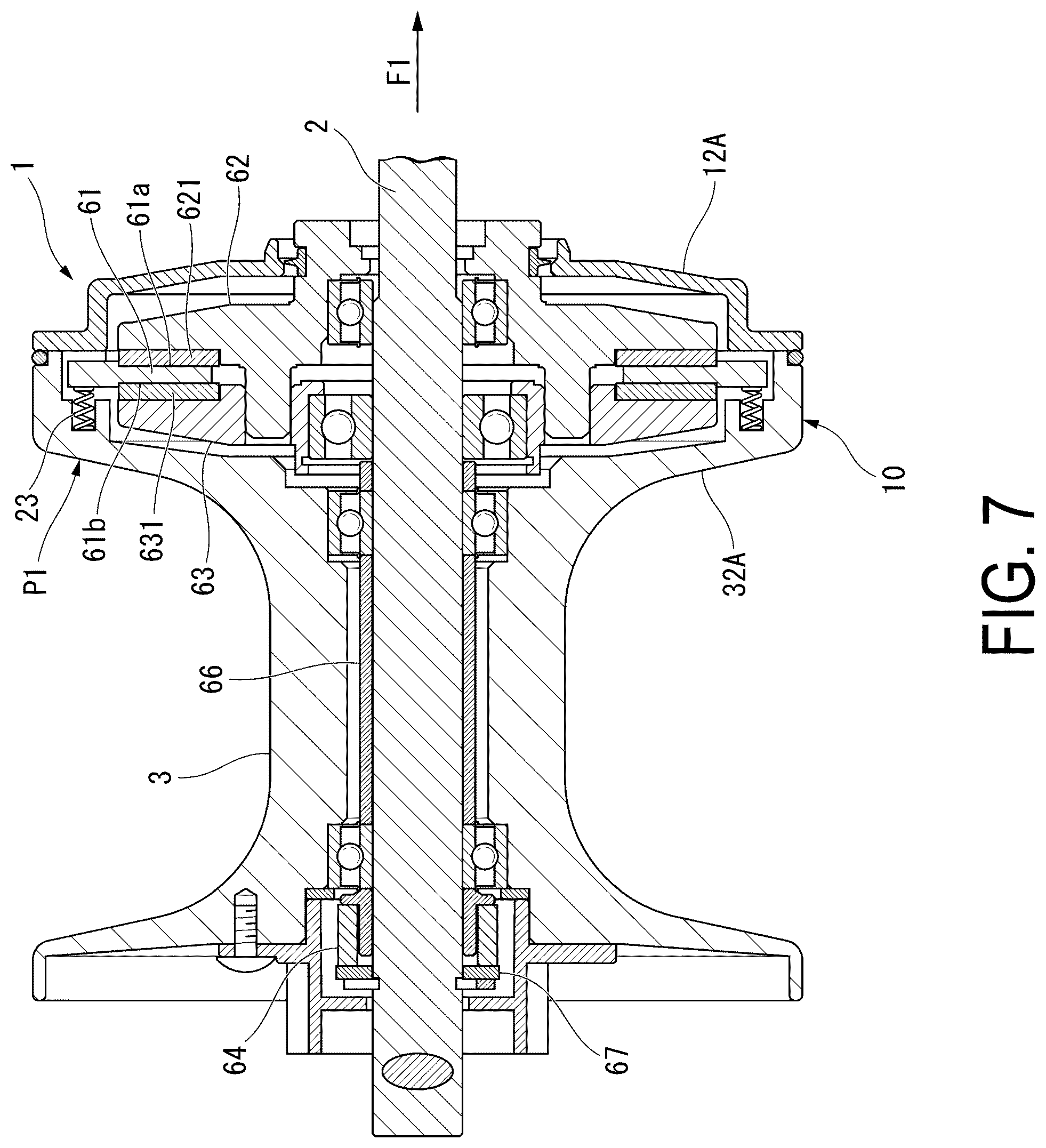 Patent US12426584 Figure 7 – Dual-bearing reel for fishing