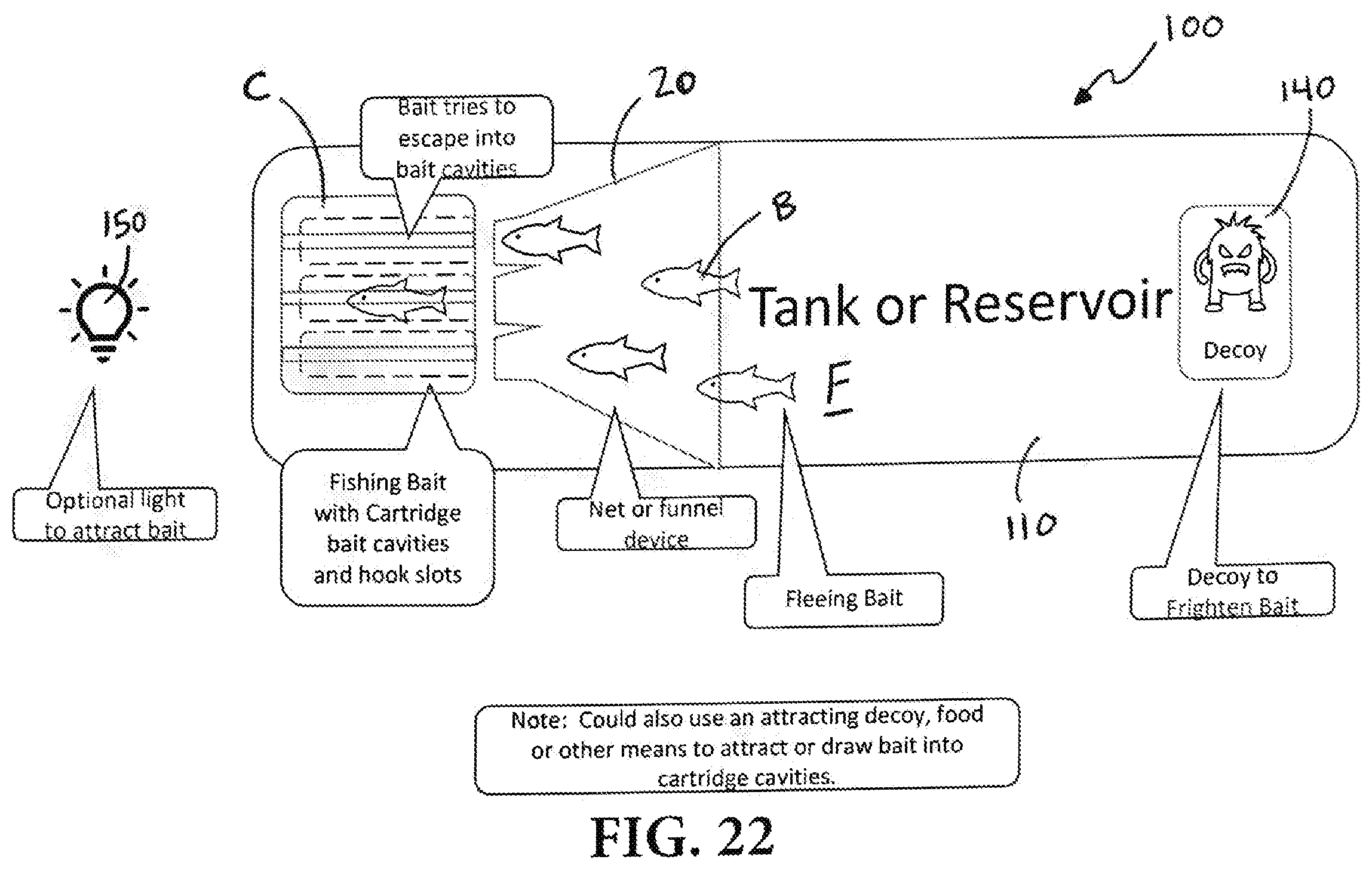 Patent US12426585 Figure 8 – Fishing bait cartridge speed loader