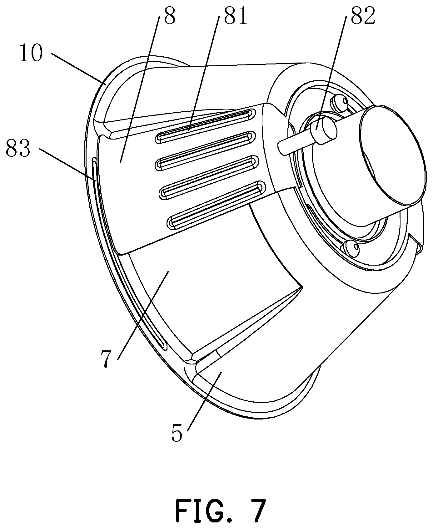Patent US12426590 Figure 5 – Cover body for weed removing tool