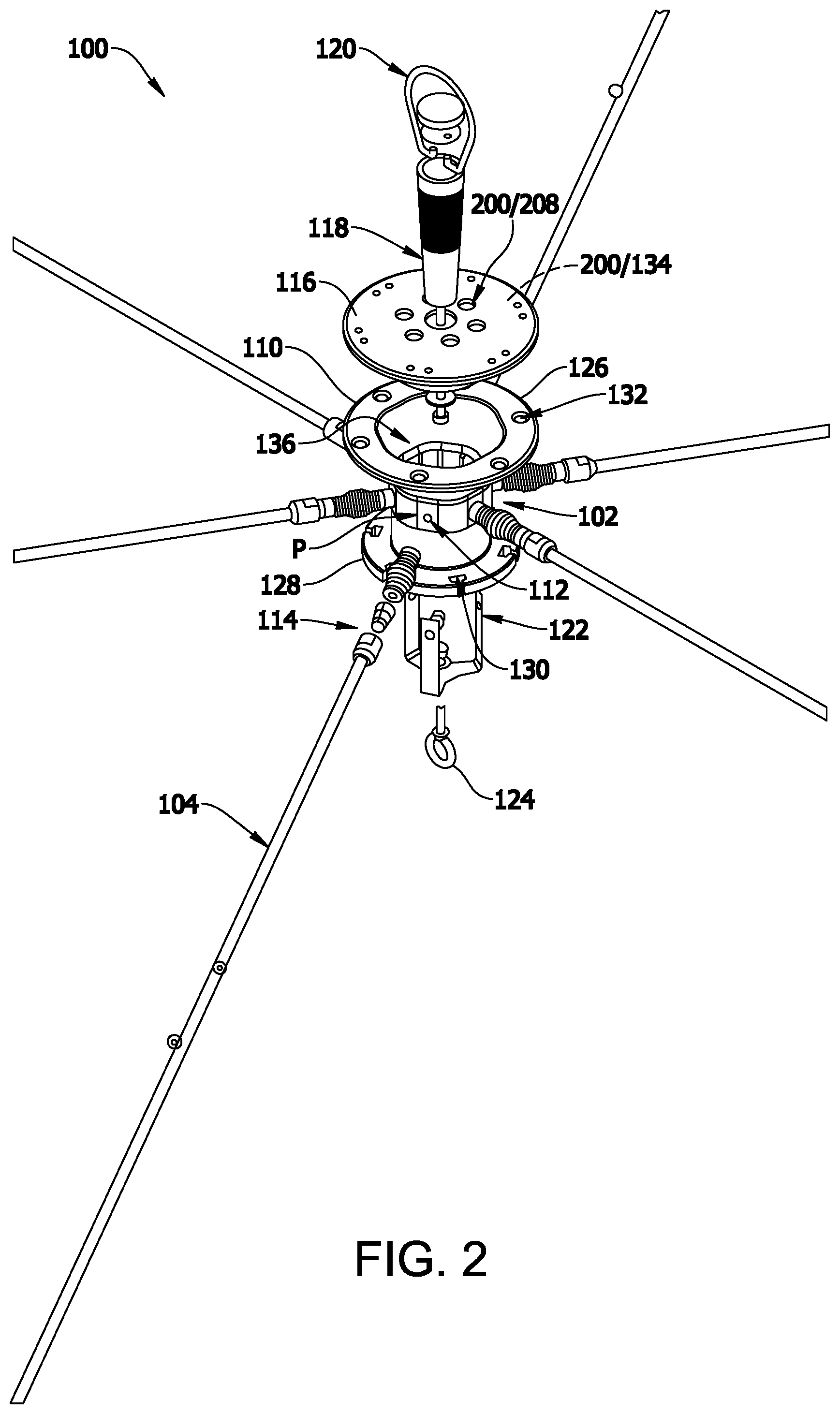 Patent US12426593 Figure 2 – Motive device for waterfowl decoy deployment system