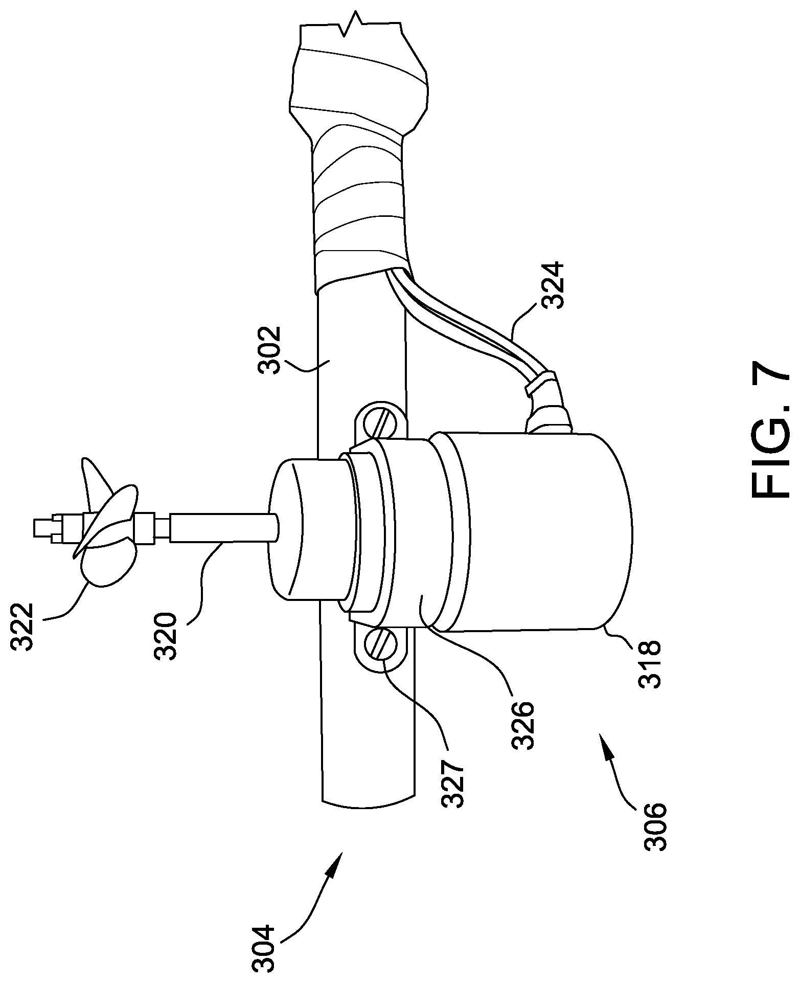 Patent US12426593 Figure 7 – Motive device for waterfowl decoy deployment system
