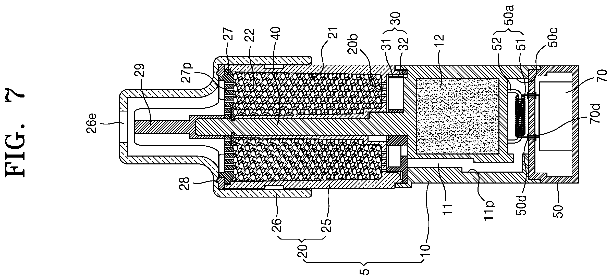 Patent US12426629 Figure 7 – Aerosol delivering device and aerosol generating device with the same