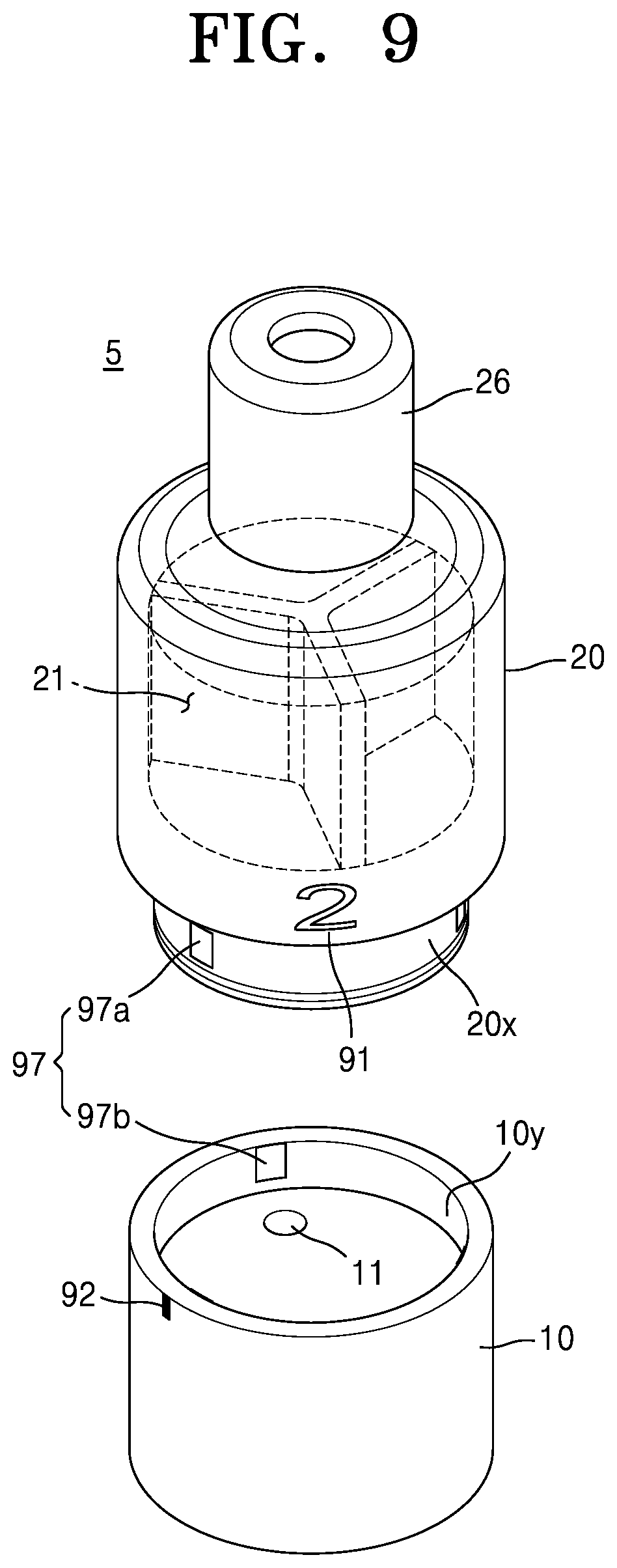 Patent US12426629 Figure 9 – Aerosol delivering device and aerosol generating device with the same