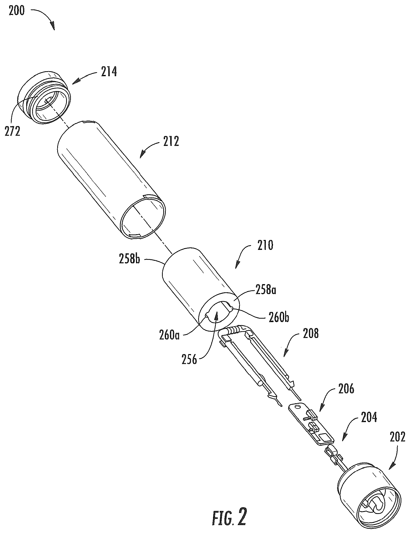 Patent US12426632 Figure 2 – Heating elements formed from a sheet of a material and inputs and methods for the production of atomizers