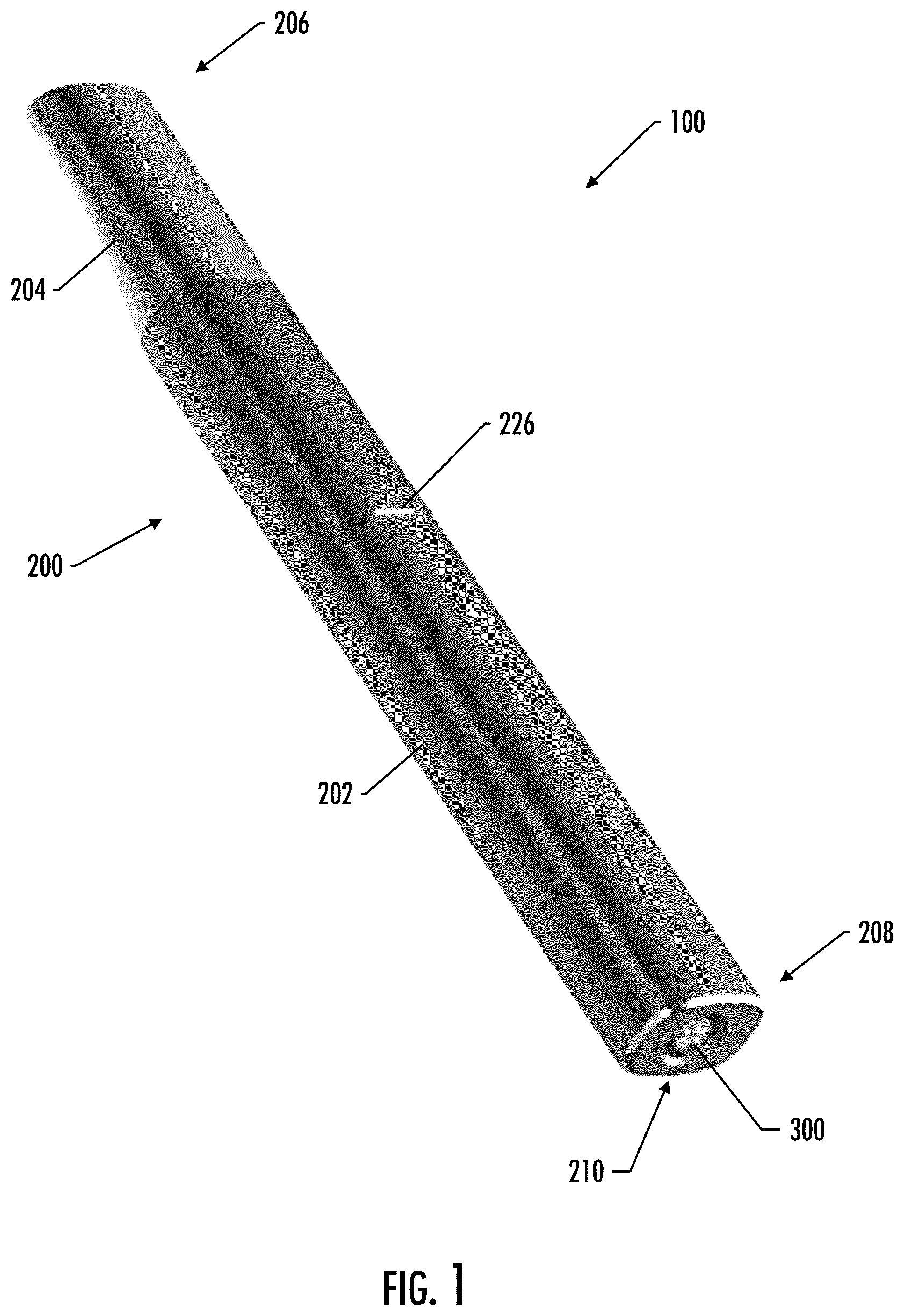 Patent US12426633 Figure 1 – Aerosol delivery device with integrated inductive heater