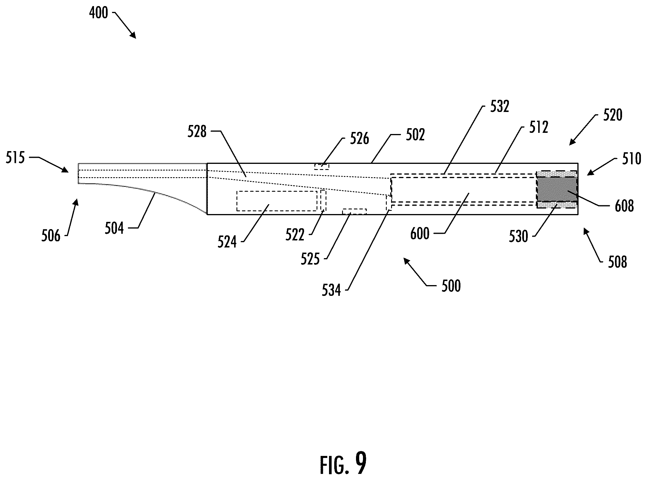 Patent US12426634 Figure 9 – Aerosol delivery device with integrated lighter