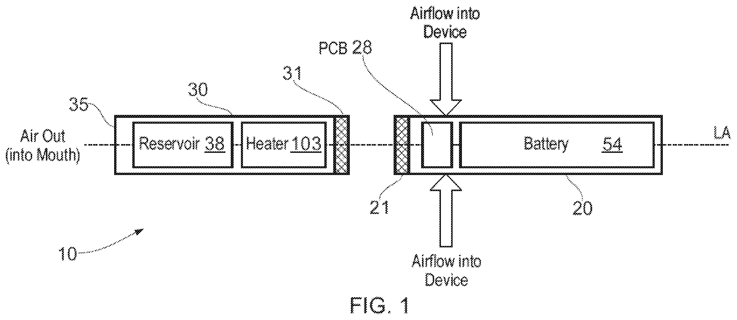 Patent US12426640 Figure 1 – System and method of consumption control for an electronic vapor provision system